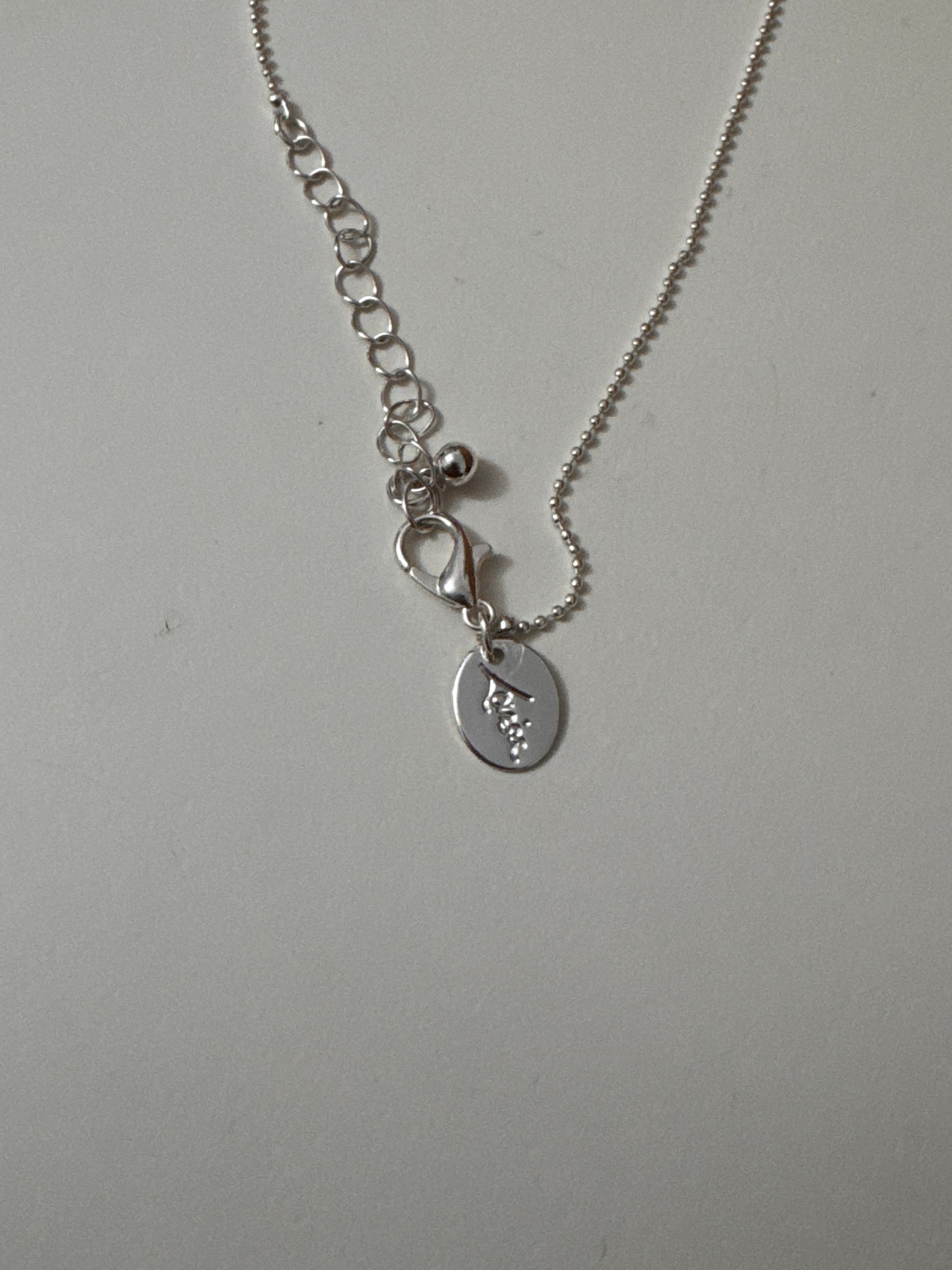 Silver Women's Chain Bracelet with Oval Pendant Adjustable 12 cm Jewel-Ja-8 image 2