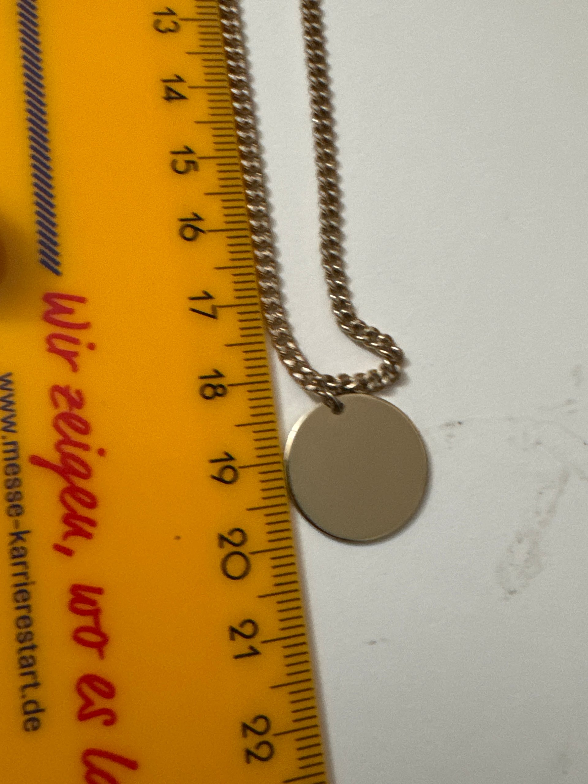 Gold Round Pendant Chain Necklace Unisex Jewel-Ja-8 image 8
