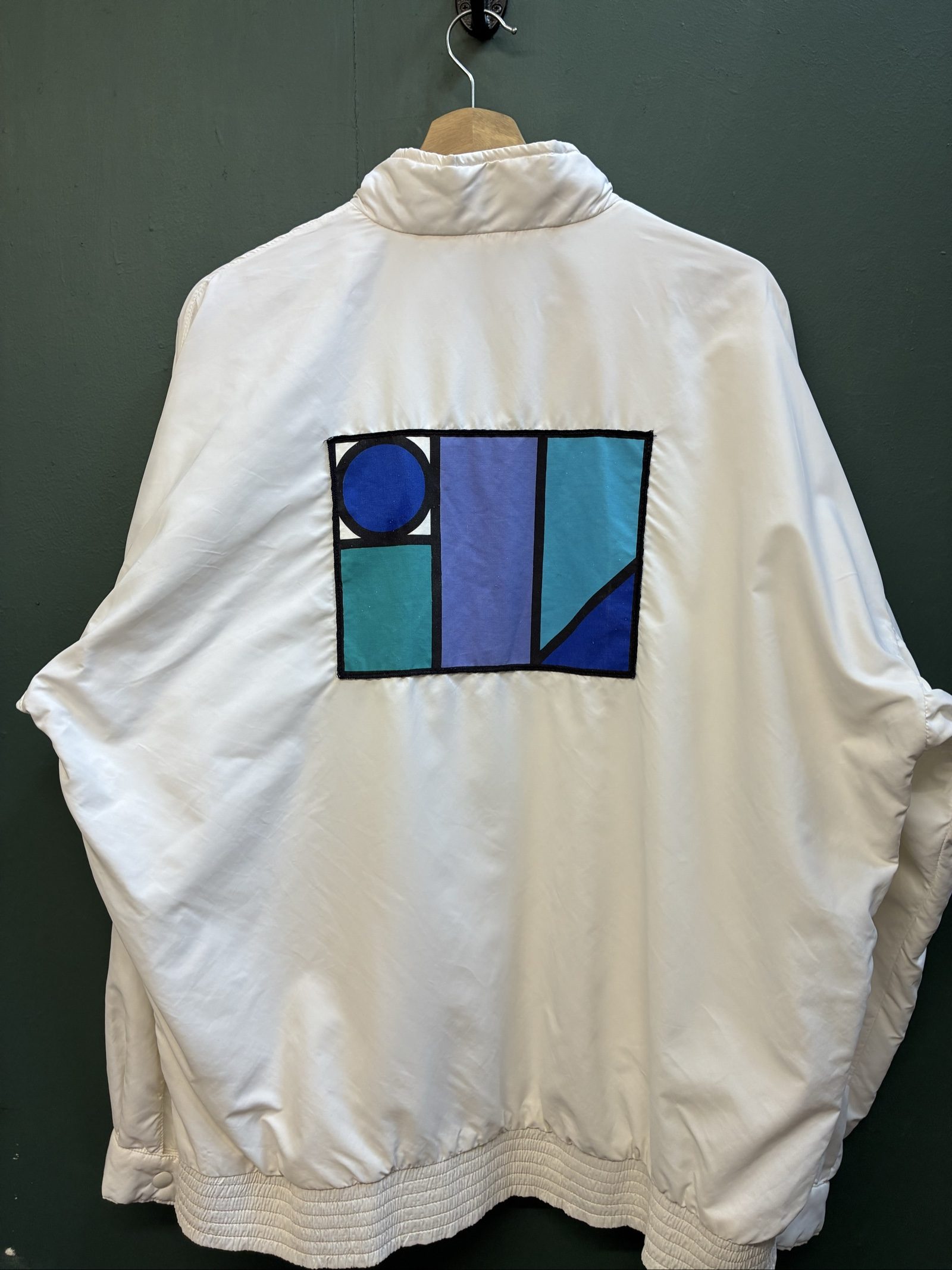 Vintage Adidas White Track Jacket Ivan Lendl XL 80s tennis Retro Patch Logo image 2