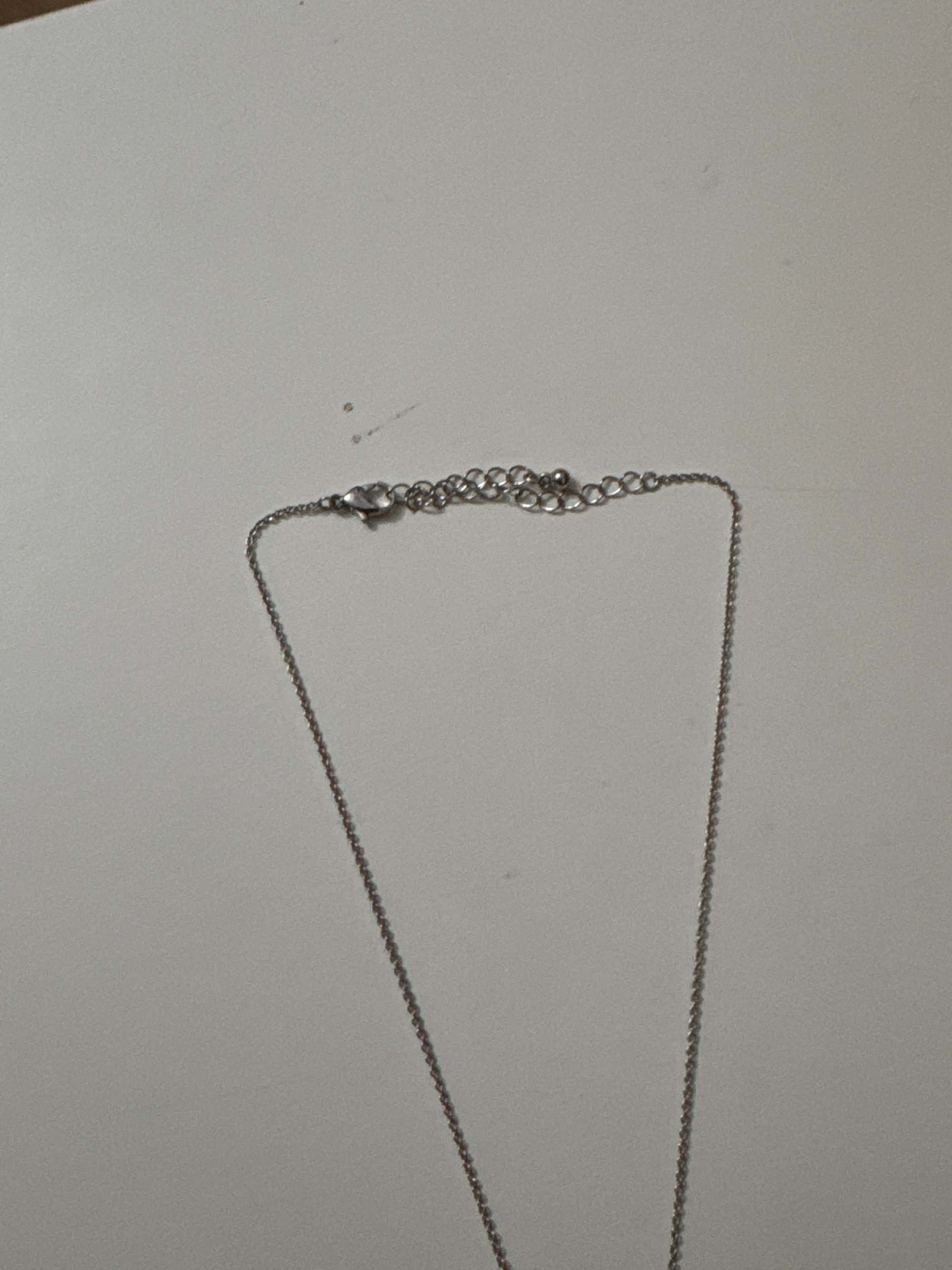 Silver Circular Pendant Necklace Chain Unisex 24 cm Jewel-Ja-8 image 4