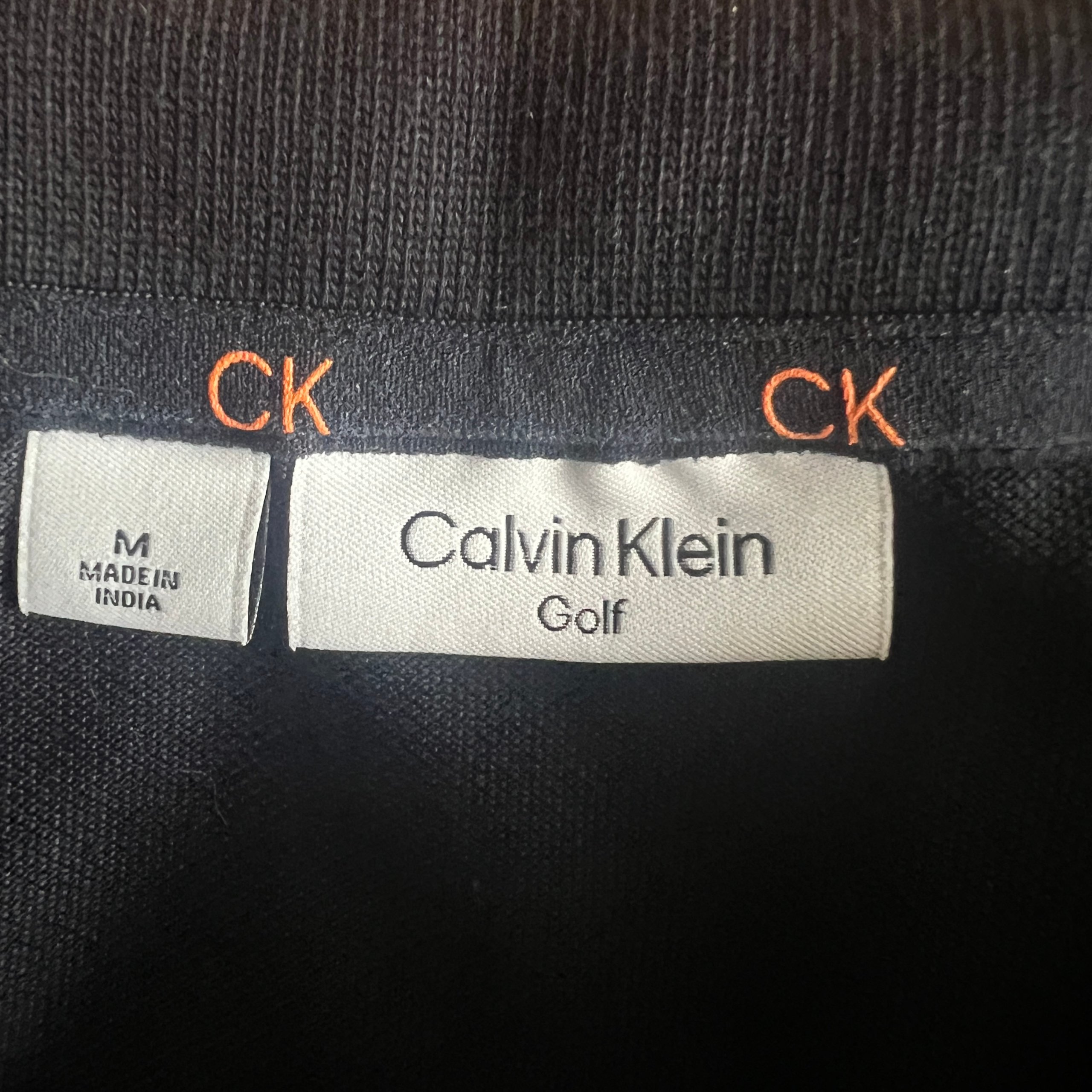 Calvin Klein Golf Men's Colourblock Performance Polo Shirt - Navy / Light Blue / Orange - Size M image 3