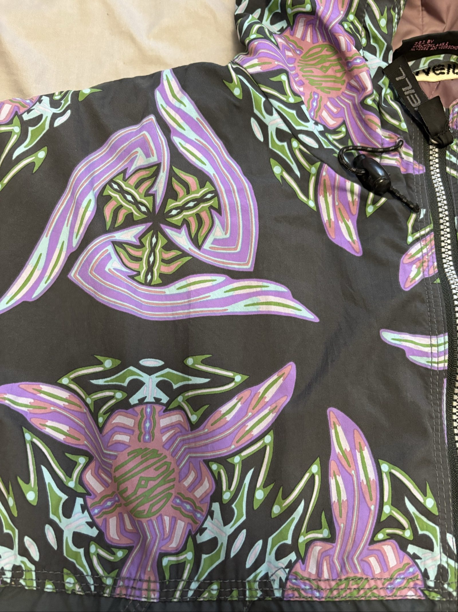 O'Neill Women's Grey & Purple Floral Hooded Jacket Medium image 4