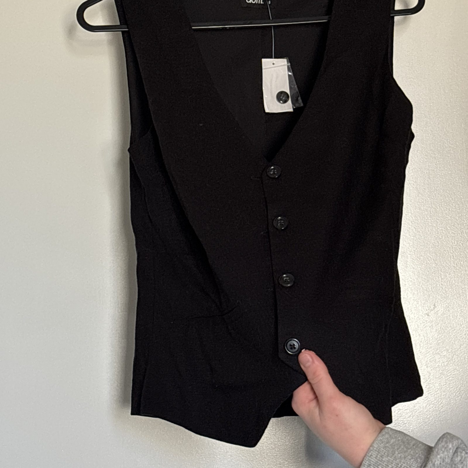 Dotti Women's Black Button-Up Vest Size 6 image 6