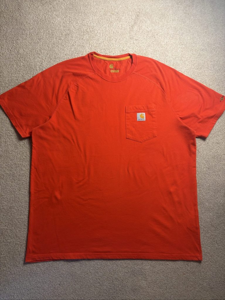 Carhartt Men's Orange Relaxed Fit Pocket T-Shirt XL