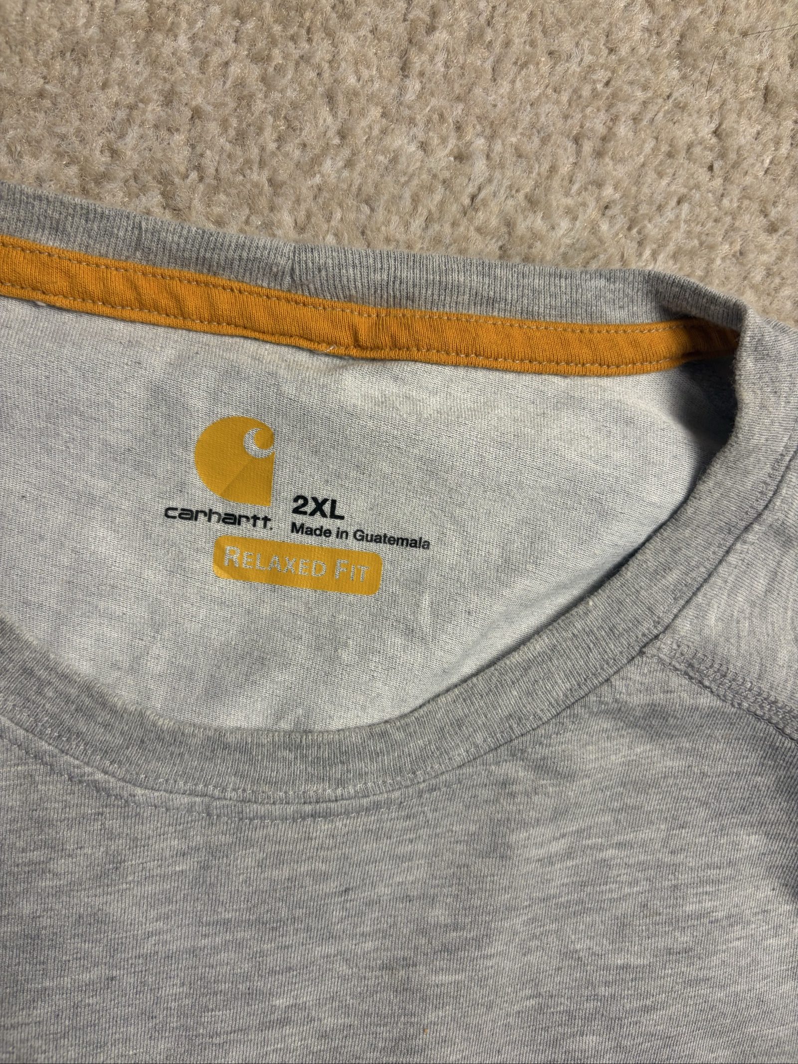 Carhartt Men's Grey Relaxed Fit Pocket T-Shirt 2XL image 4