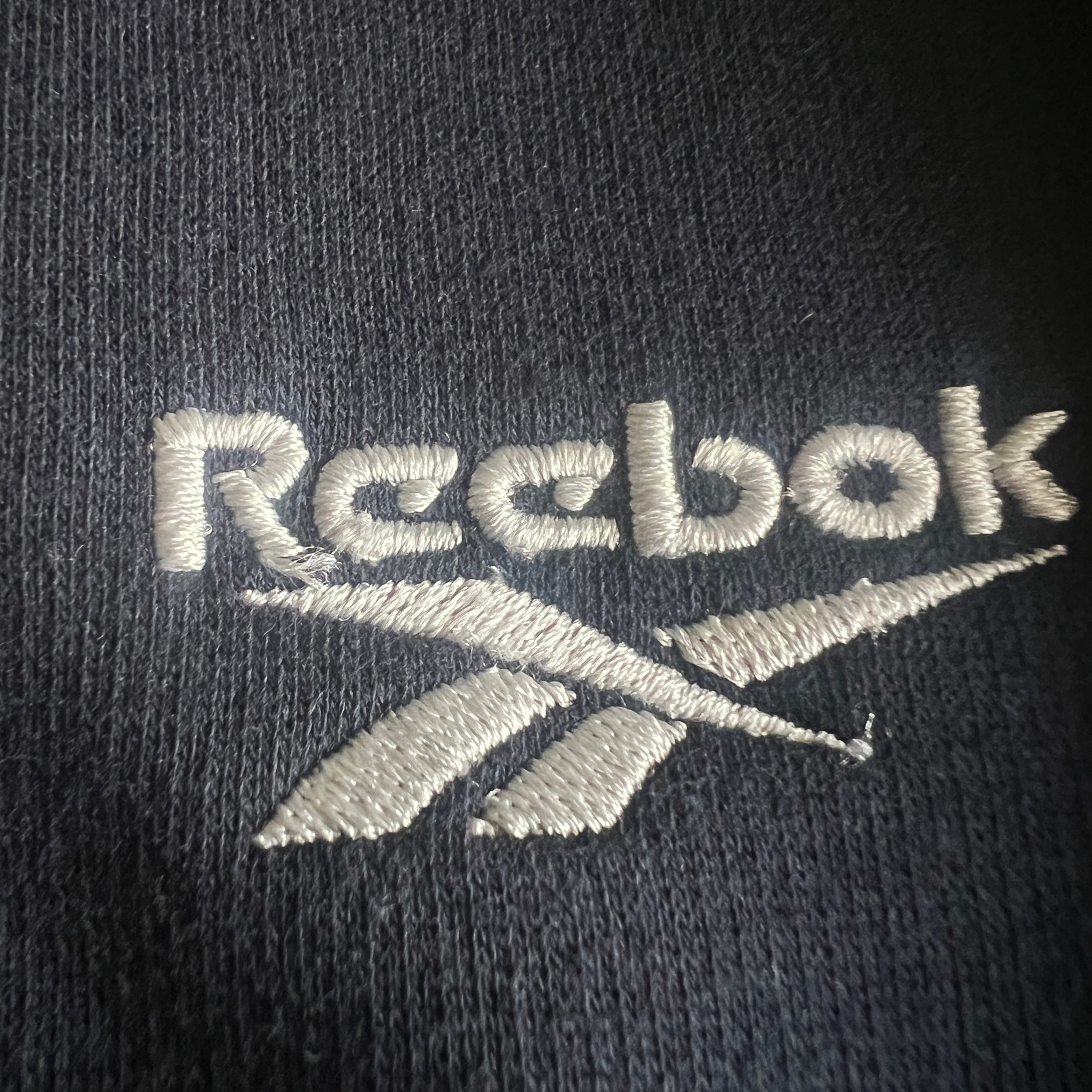 Vintage Reebok Crewneck Sweatshirt Embroidered Vector Logo - Dark Navy - Size Large image 3