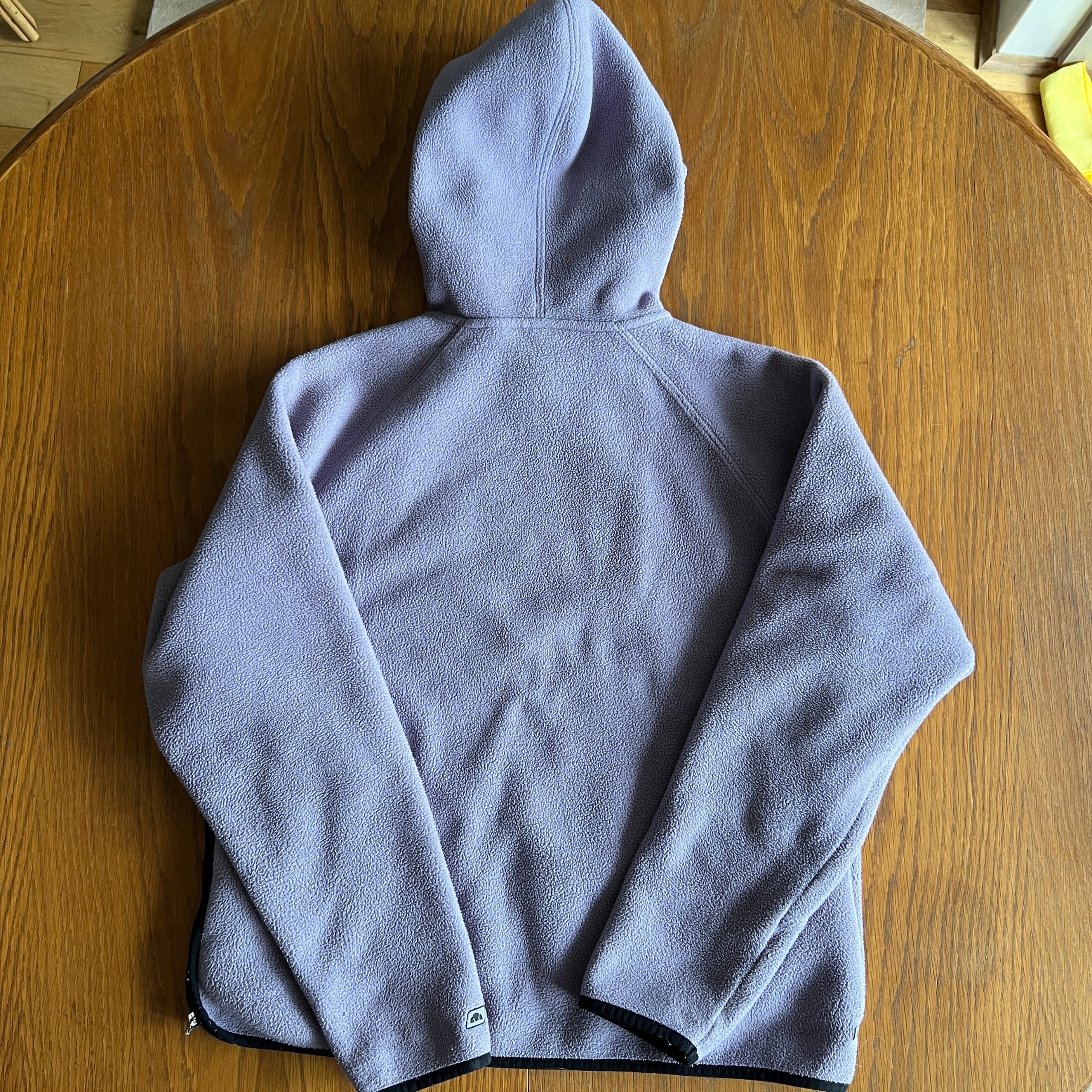 Vintage Ellesse Fleece Hoodie Asymmetric Half Zip Pullover - Lilac / Purple - Women's UK 14 image 2