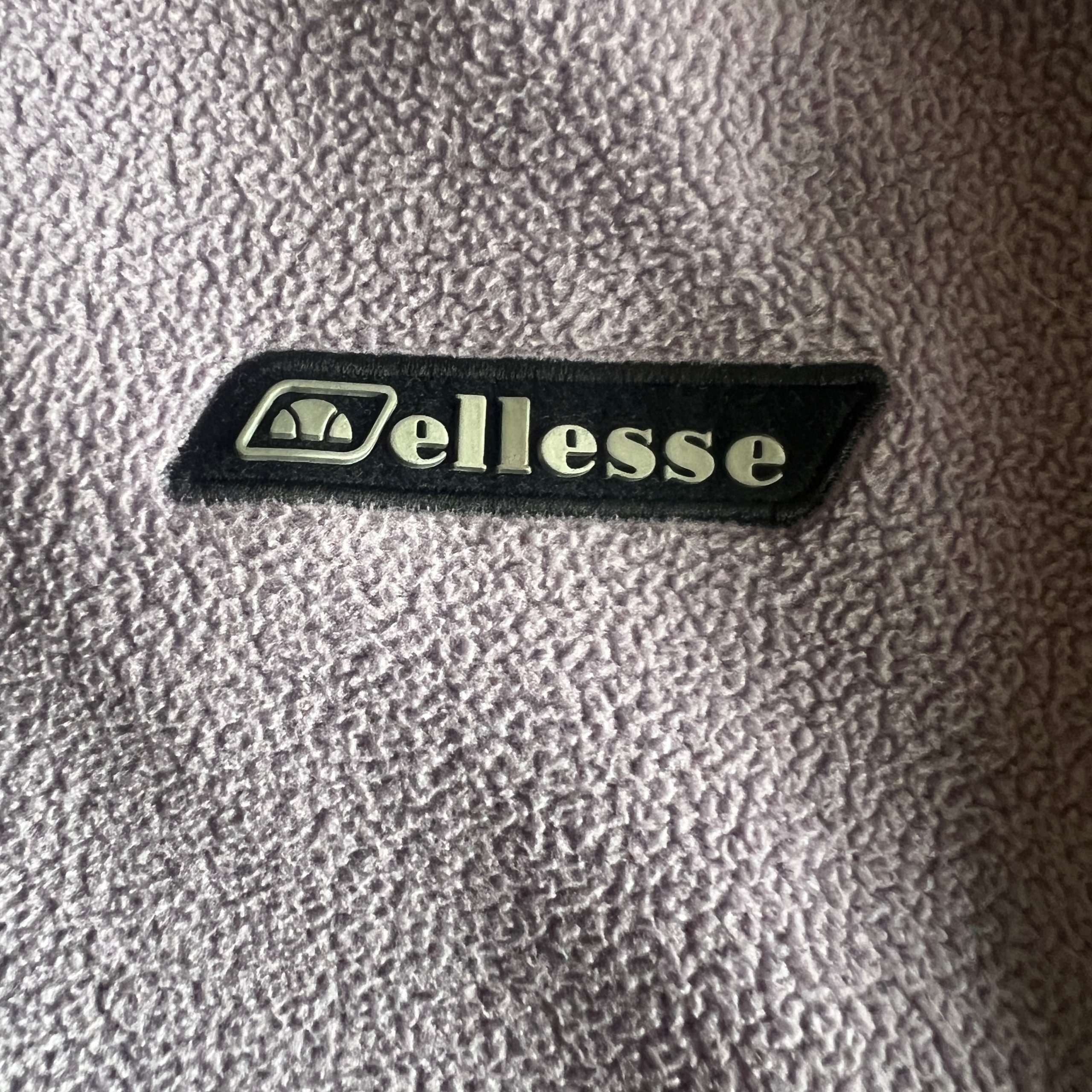 Vintage Ellesse Fleece Hoodie Asymmetric Half Zip Pullover - Lilac / Purple - Women's UK 14 image 4