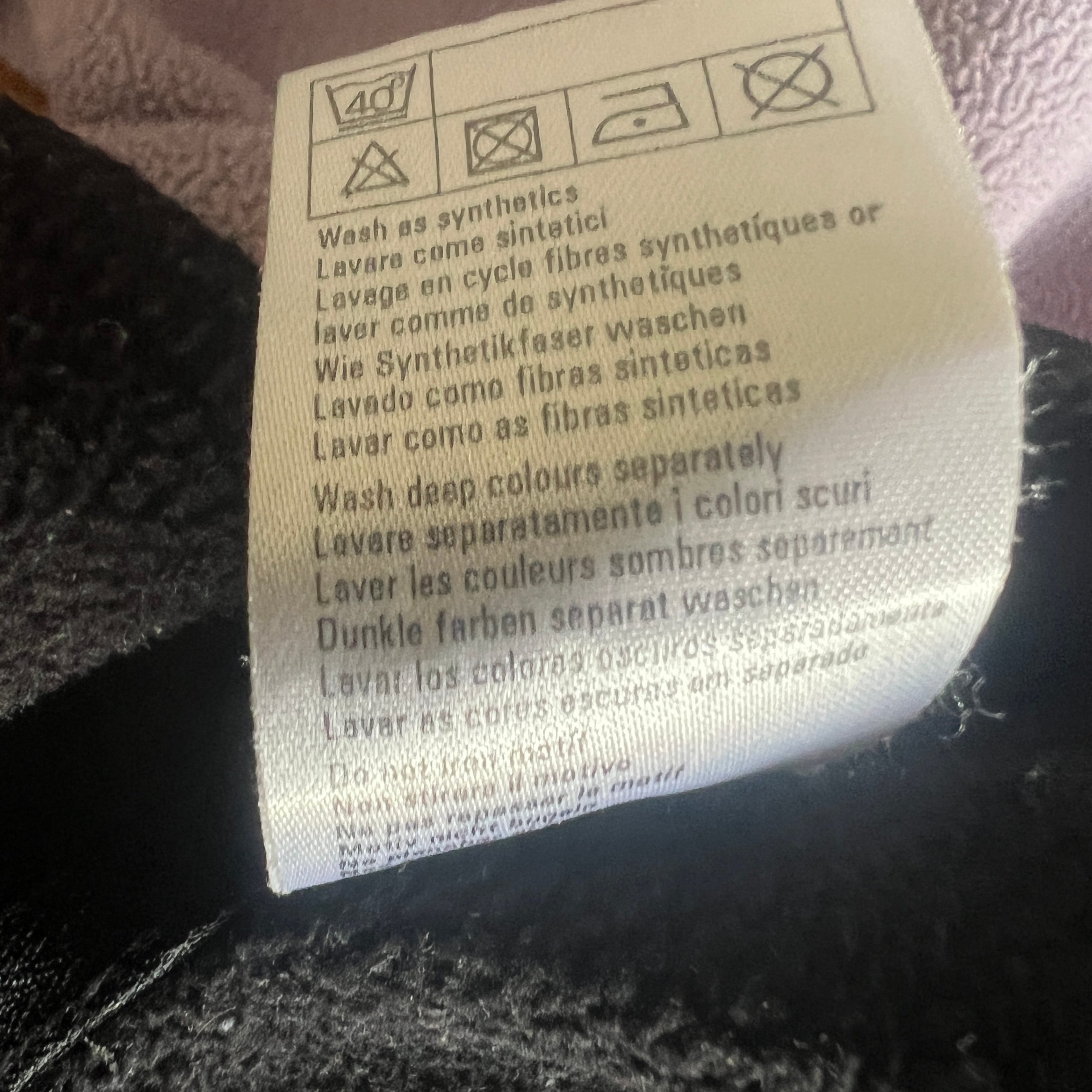 Vintage Ellesse Fleece Hoodie Asymmetric Half Zip Pullover - Lilac / Purple - Women's UK 14 image 5