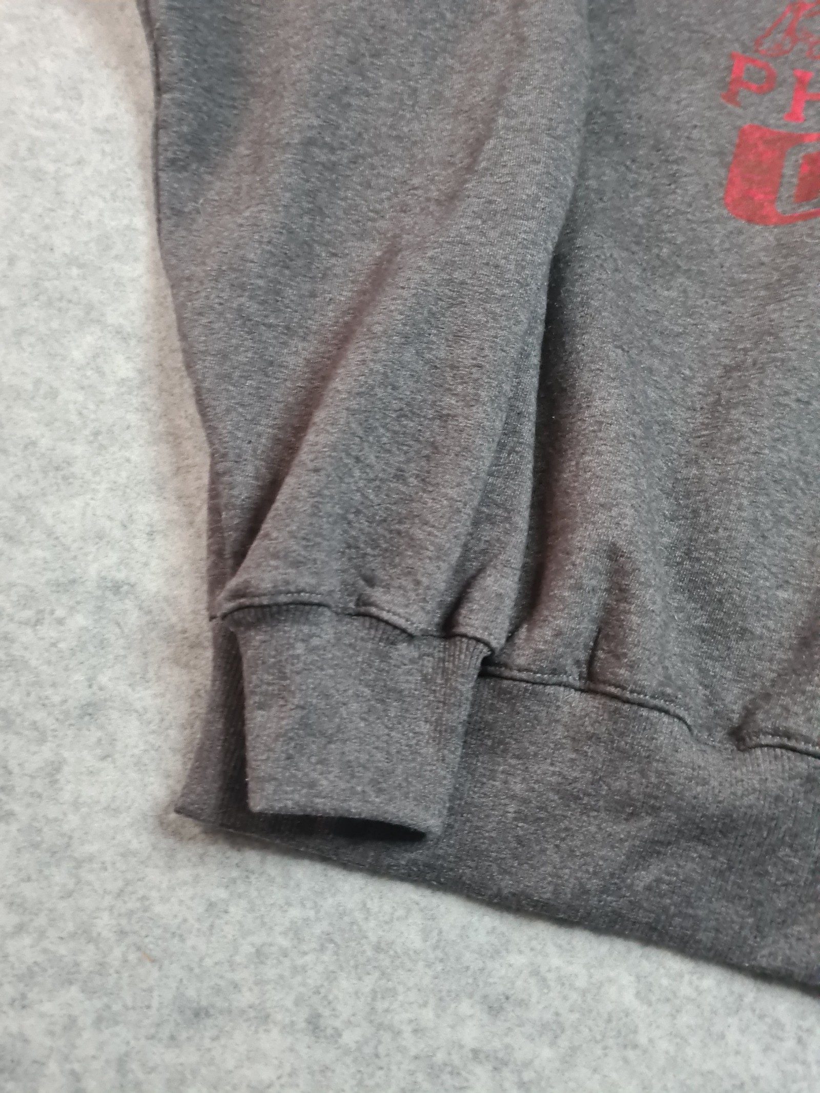 Champion Men’s Grey Crew Neck Sweatshirt Red Print Large 1101 image 2