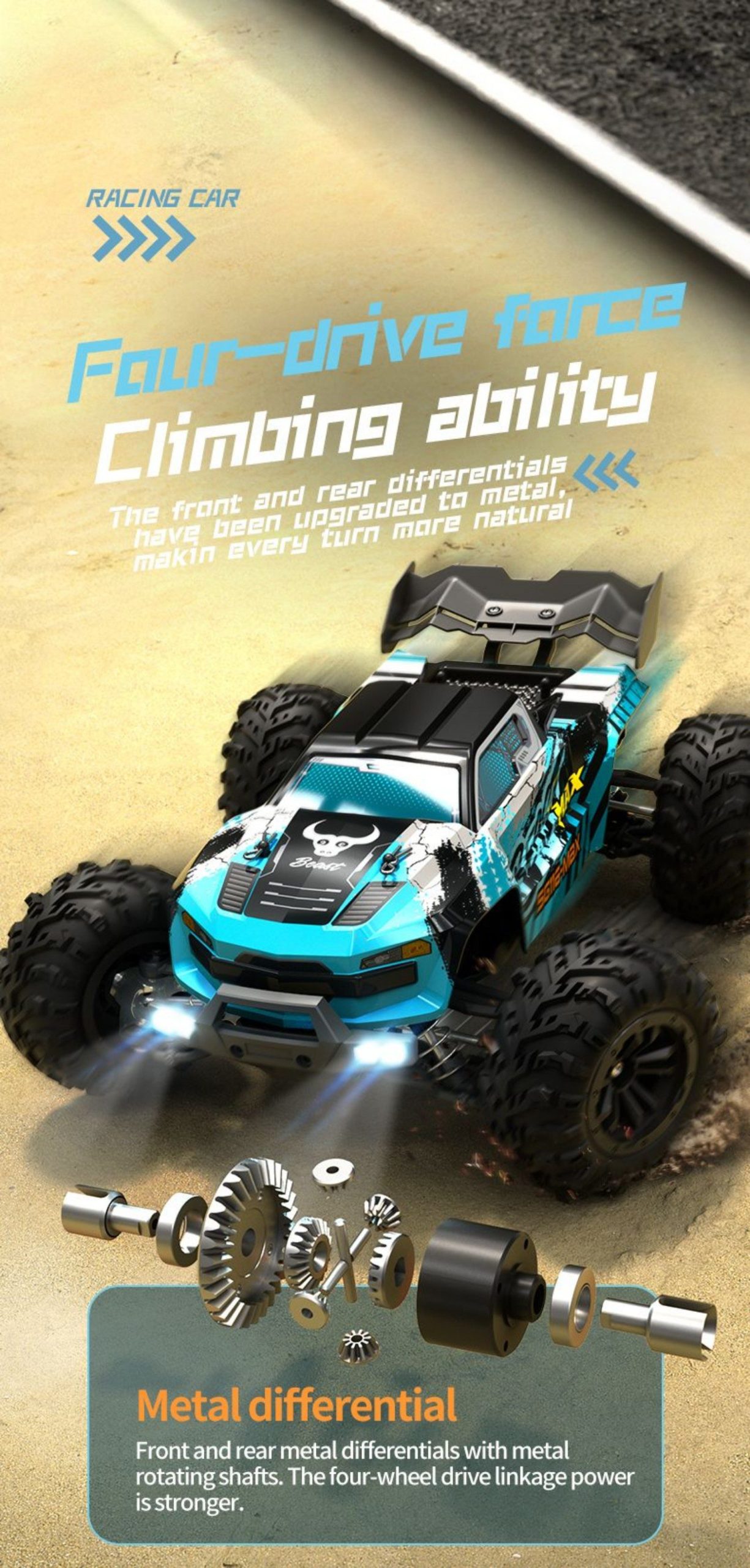 RC Car Racing 80 kmh Brushless Motor