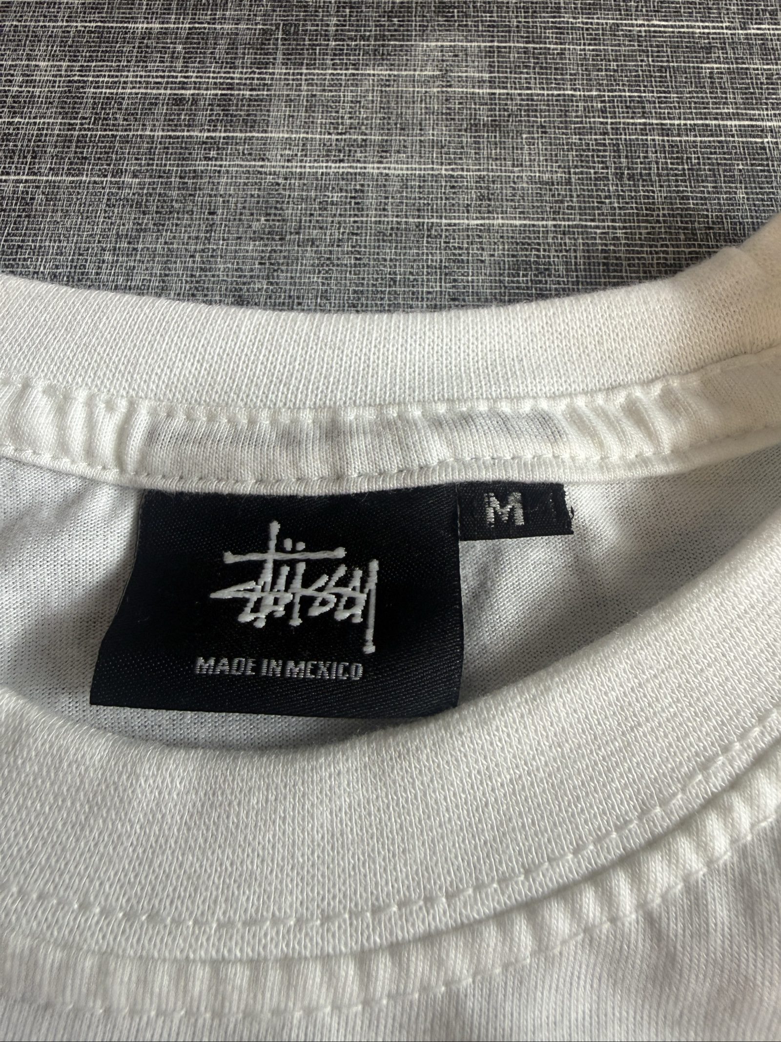 Stussy Men’s White Cotton Skateboard Graphic T-Shirt Medium image 3