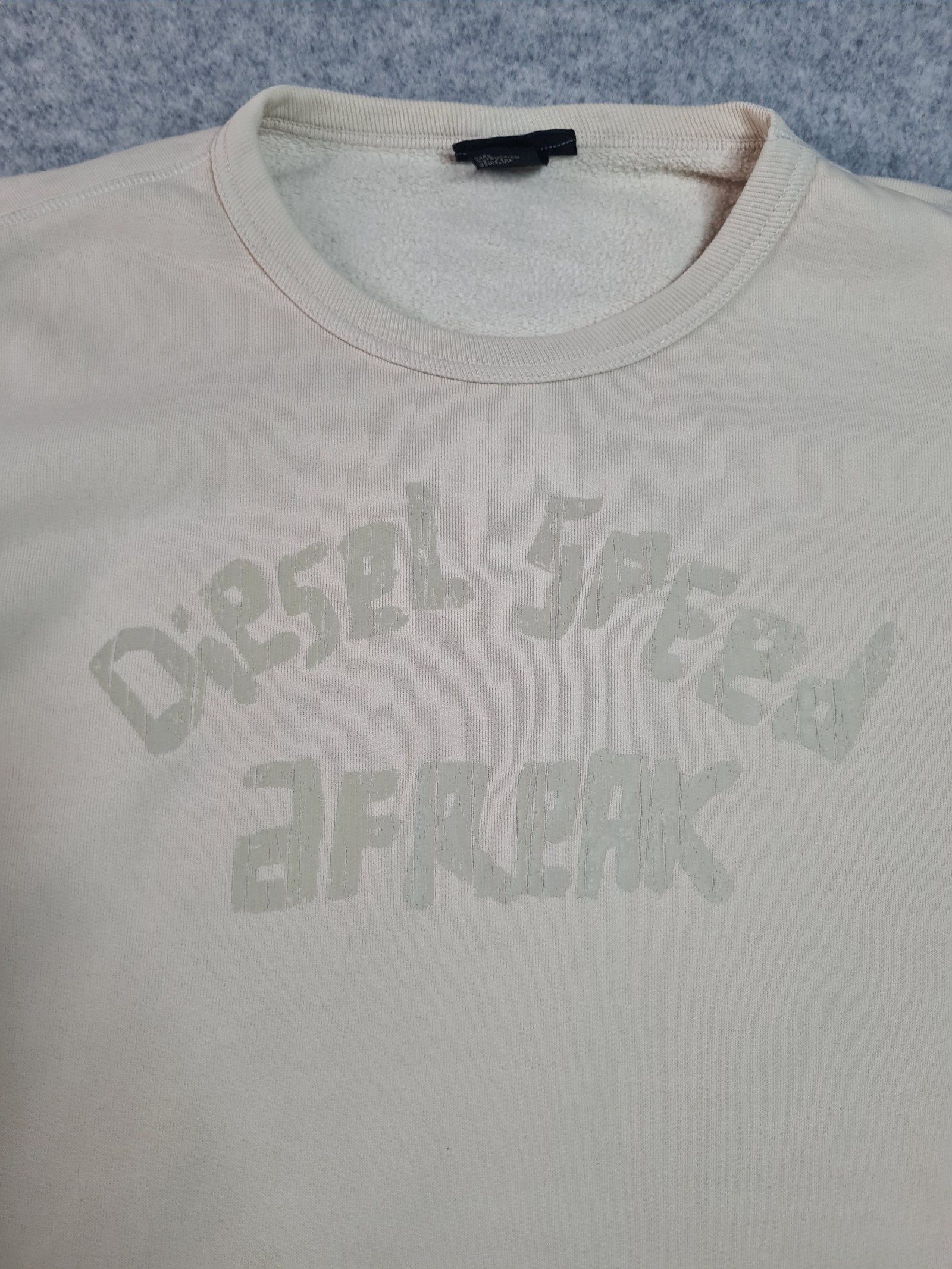 Diesel Beige Sweatshirt Diesel Speed AFREAK Print Size L 1102 image 4