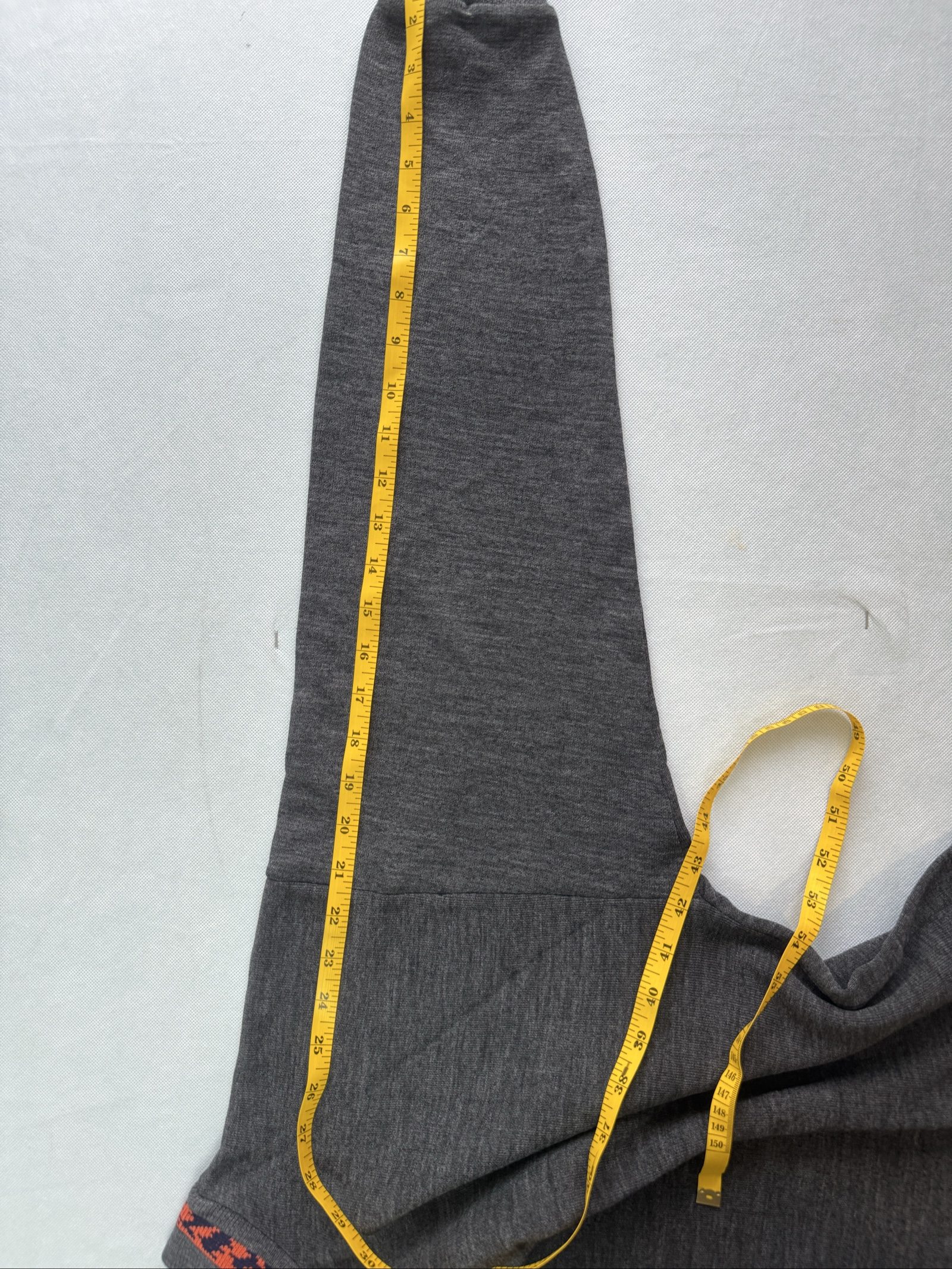 Misty Grey & Orange Knit Jumper Medium Acrylic & Cotton Made in England image 6