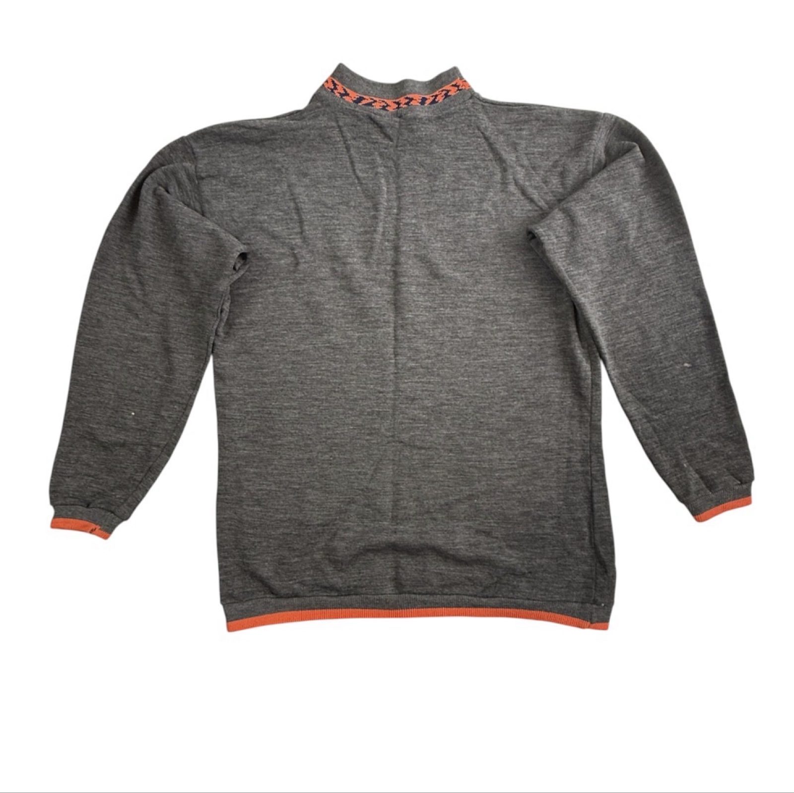 Vintage Misty Men’s High Neck Jumper Grey Orange Made in England image 2