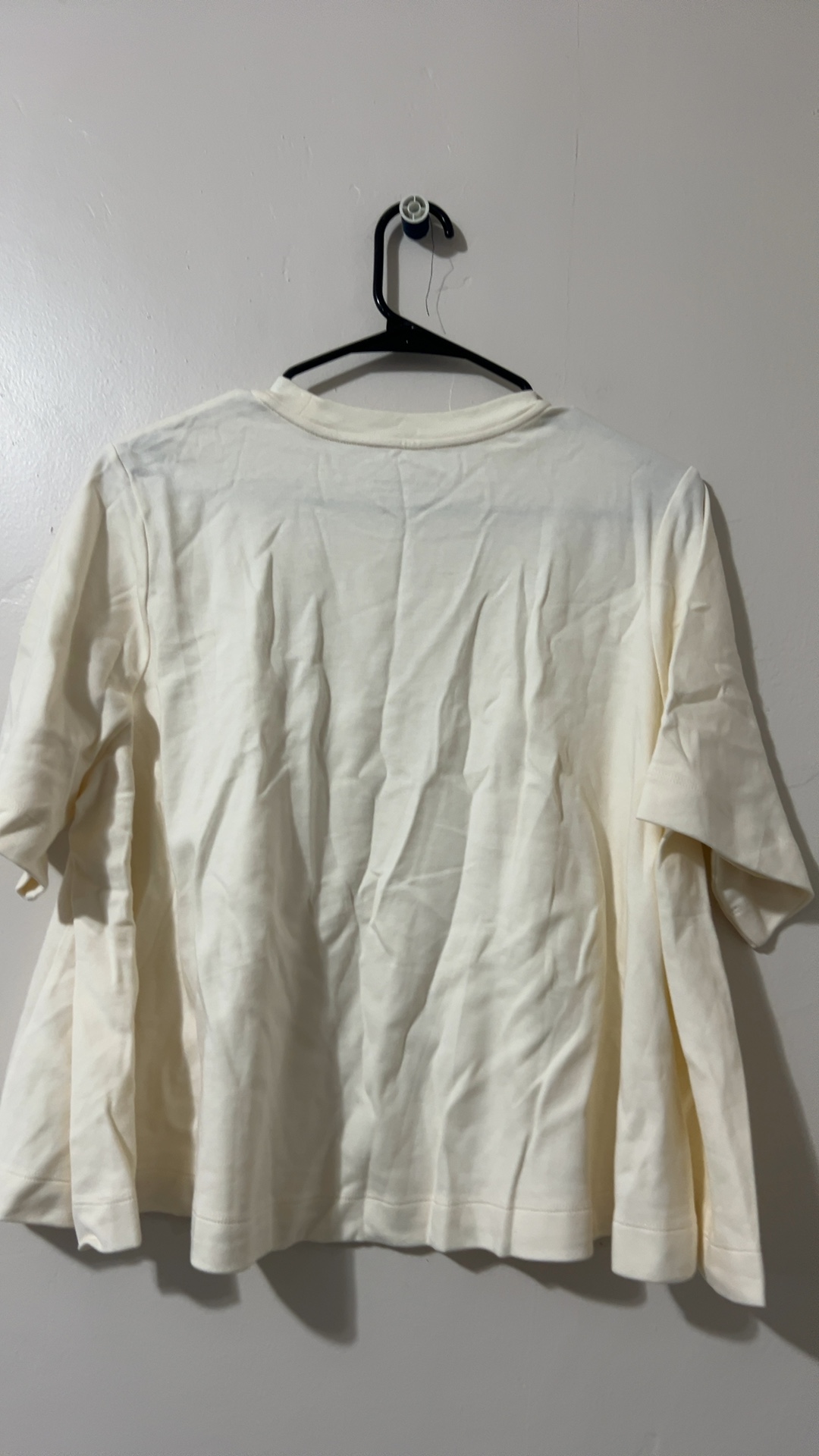 Carla Rockmore Collection Women's Cream Short Sleeve Top Medium image 2