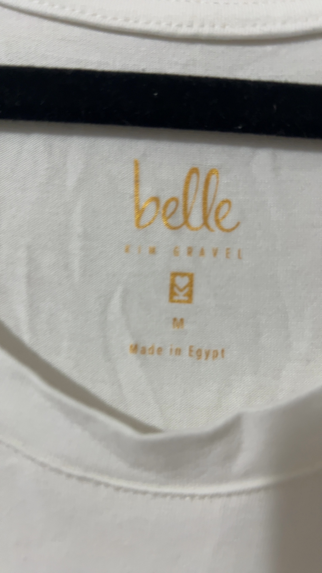 Belle Women's White Long Sleeve Cotton Top Medium image 3