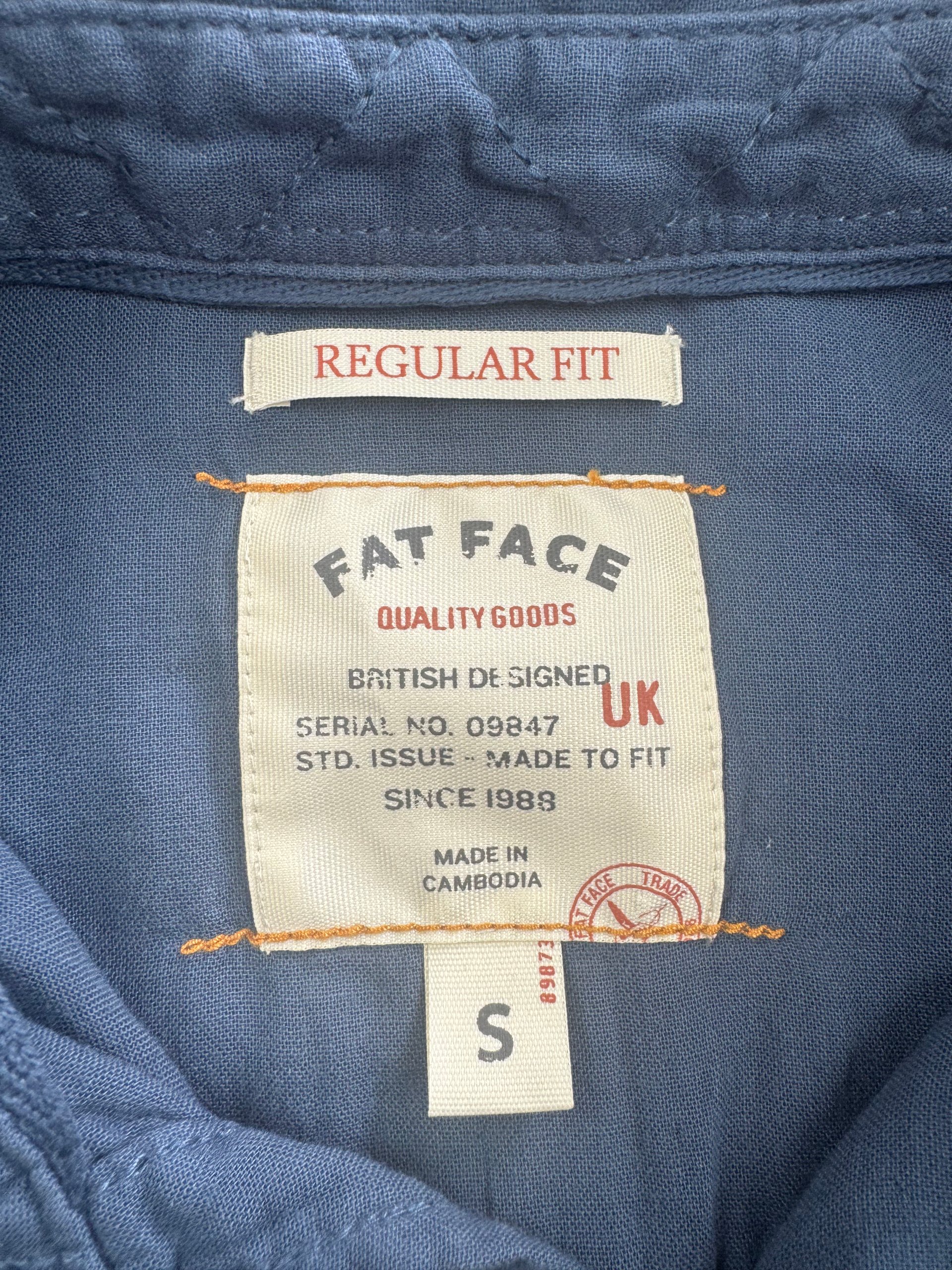 FatFace Blue Cotton Shirt Men’s Small Regular Fit image 3