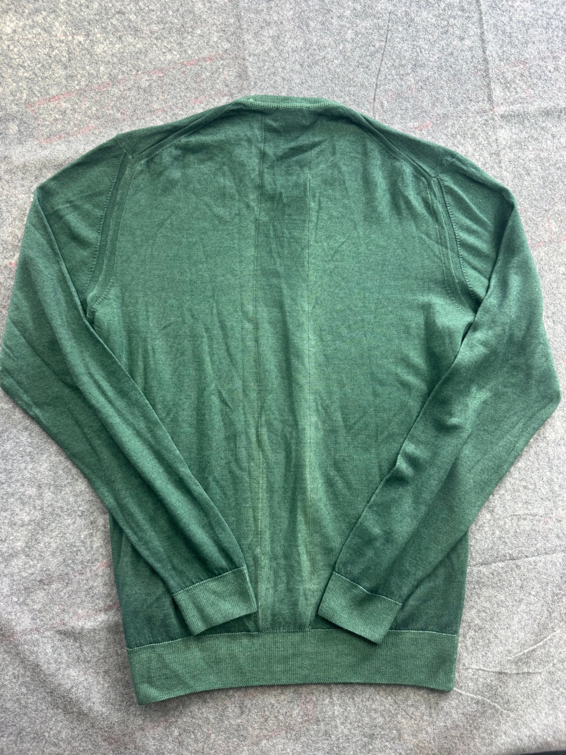 Made in Italy Jigsaw Green 100% Wool crewneck jumper men’s medium image 5