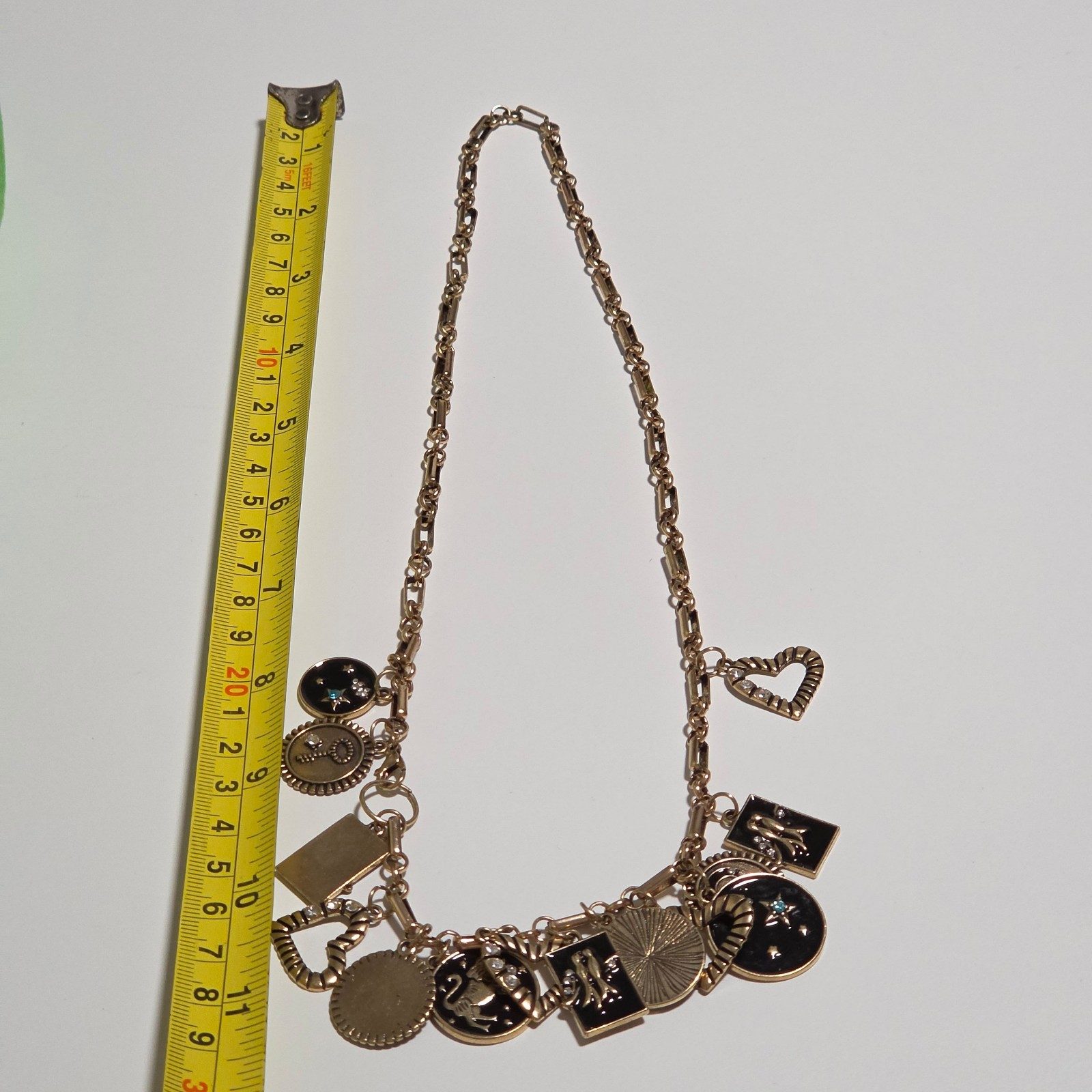 Costume Gold-tone Charm Necklace .b7 image 5