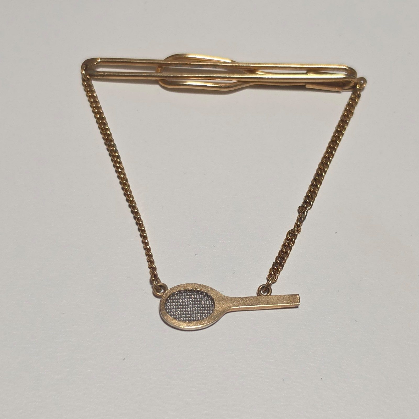 Swank Gold Tone Tennis Racket Tie Clip.b6 image 2