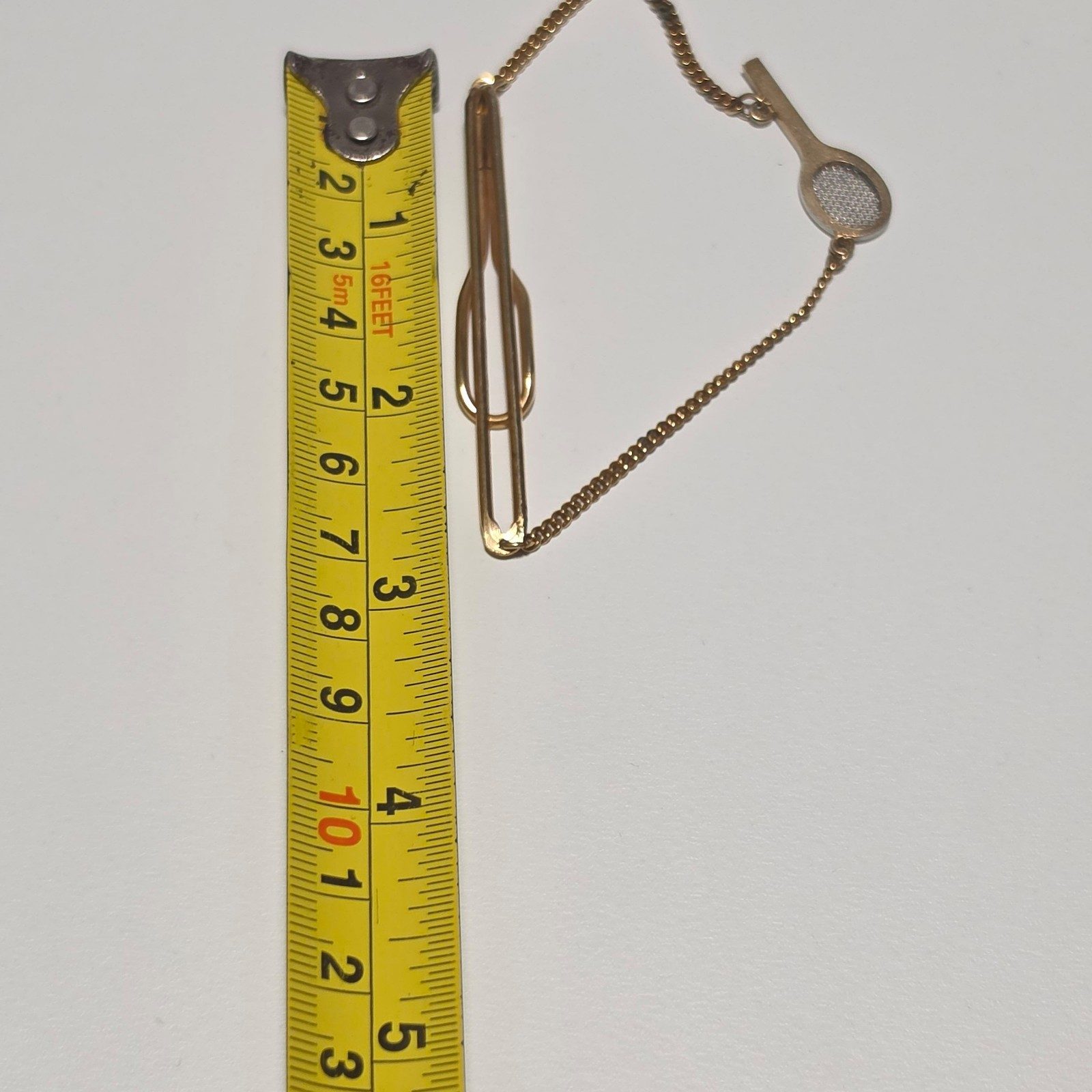 Swank Gold Tone Tennis Racket Tie Clip.b6 image 4
