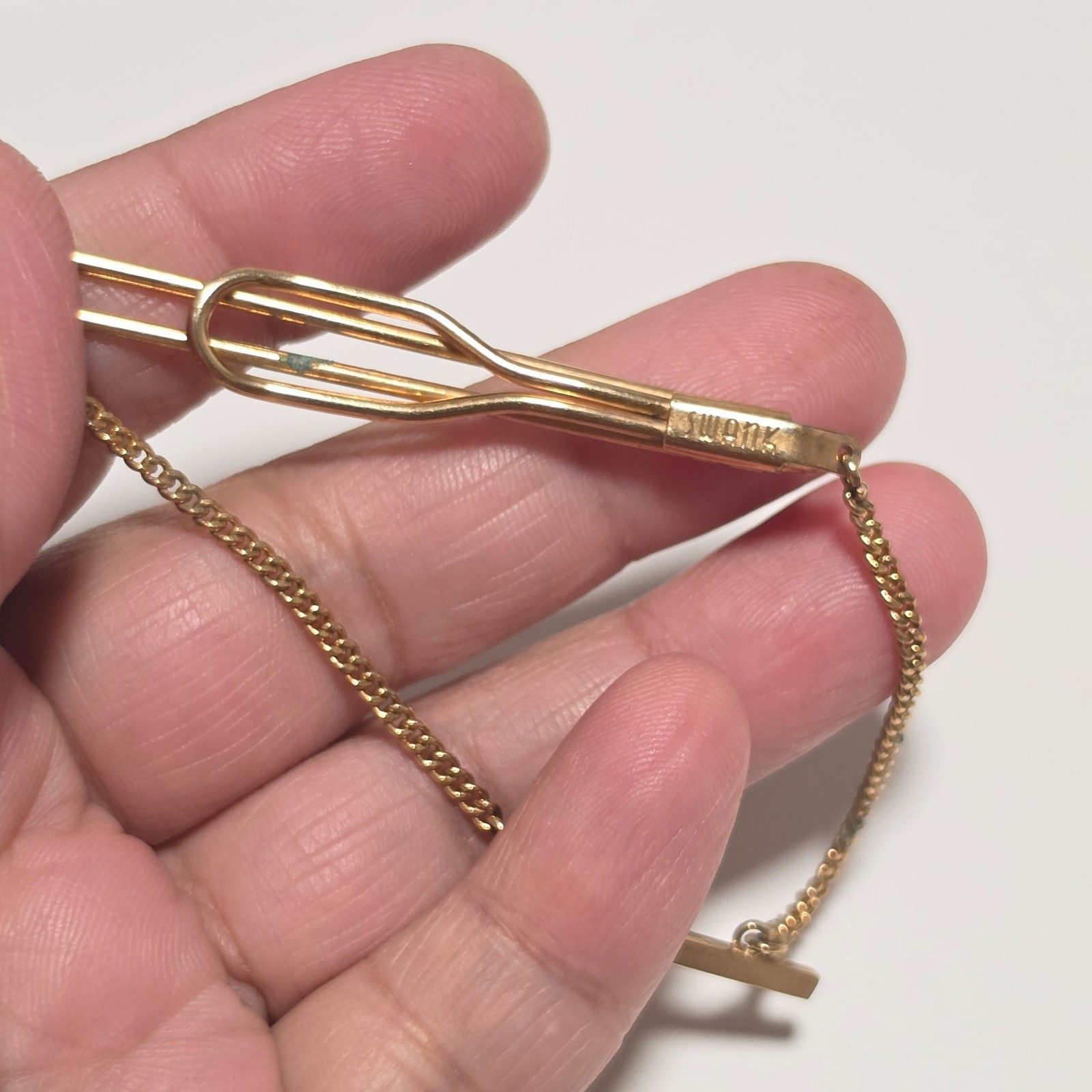 Swank Gold Tone Tennis Racket Tie Clip.b6 image 5