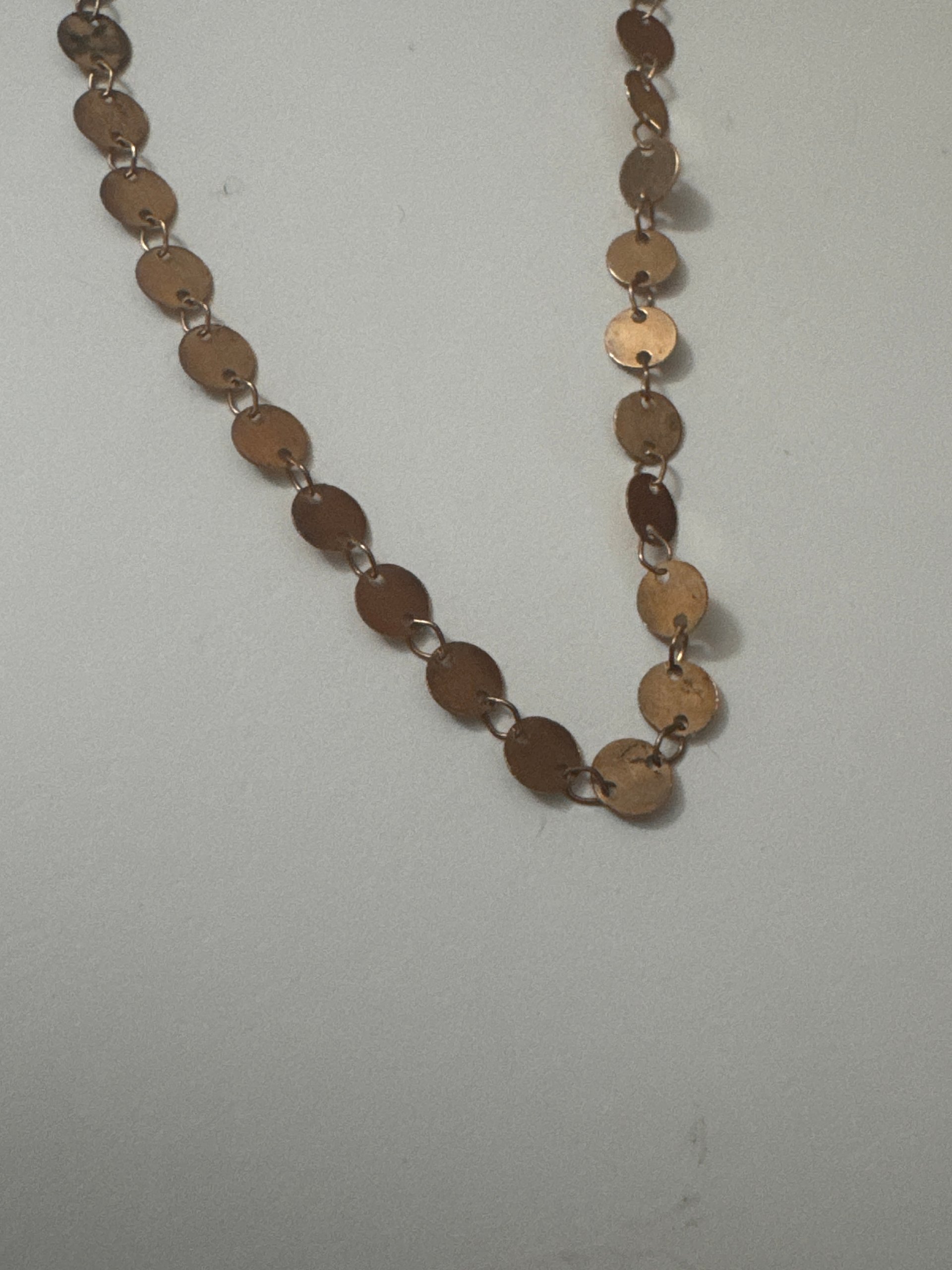 Gold Tone Round Link Chain Necklace Unisex Jewel-Ja-8 image 3