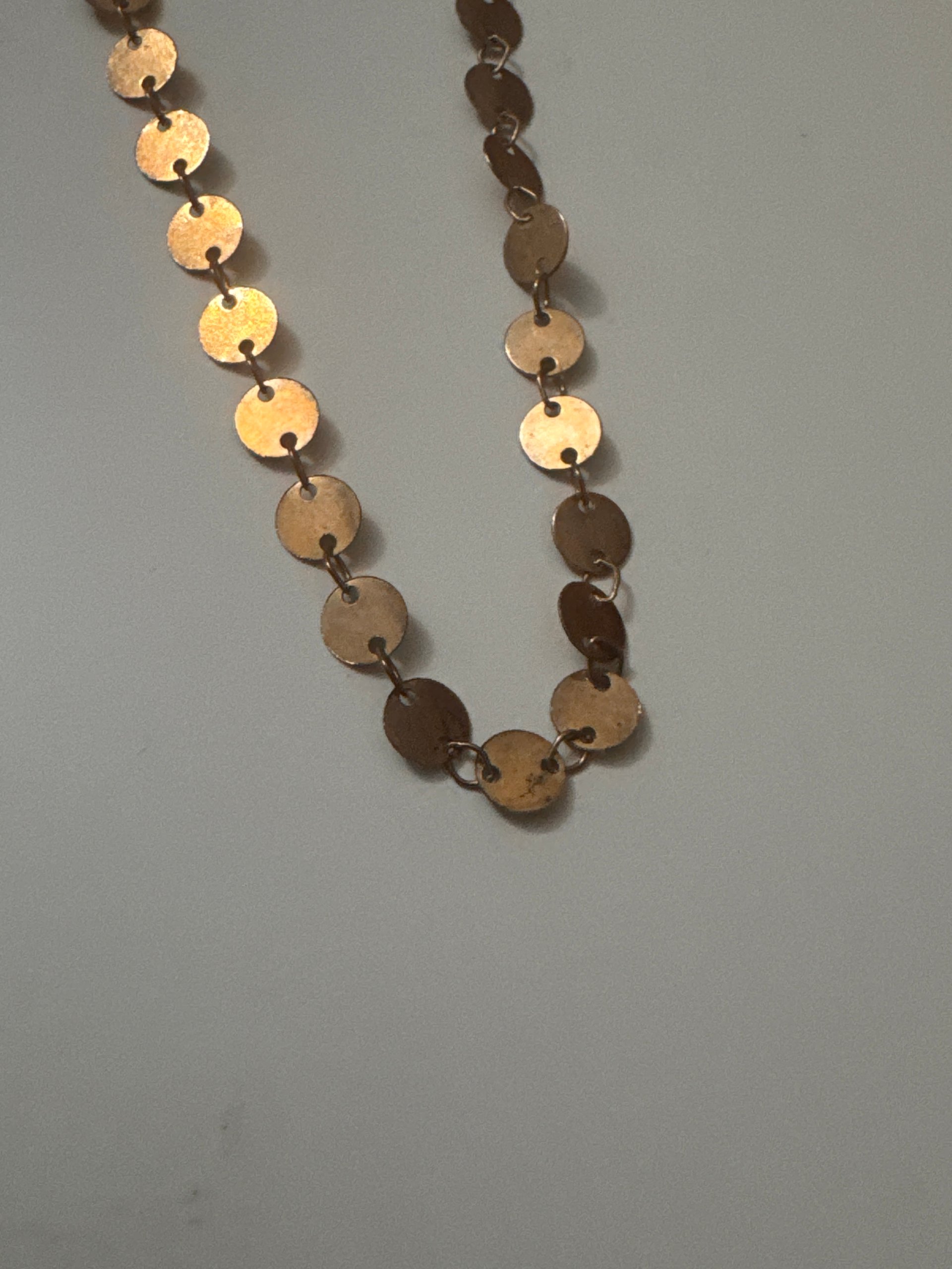 Gold Tone Round Link Chain Necklace Unisex Jewel-Ja-8 image 7