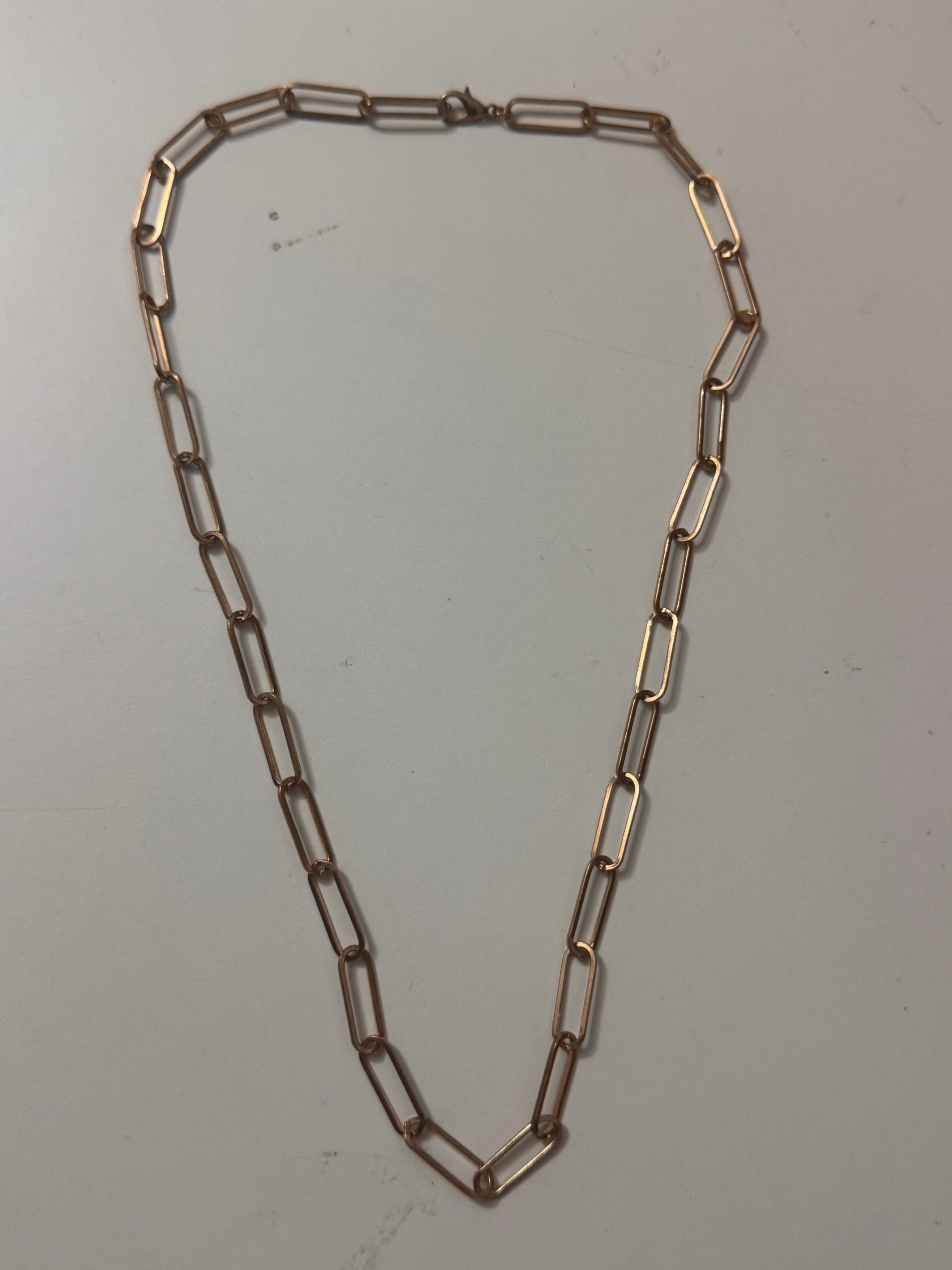 Gold-Tone Chain Link Necklace Unisex Jewel-Ja-8