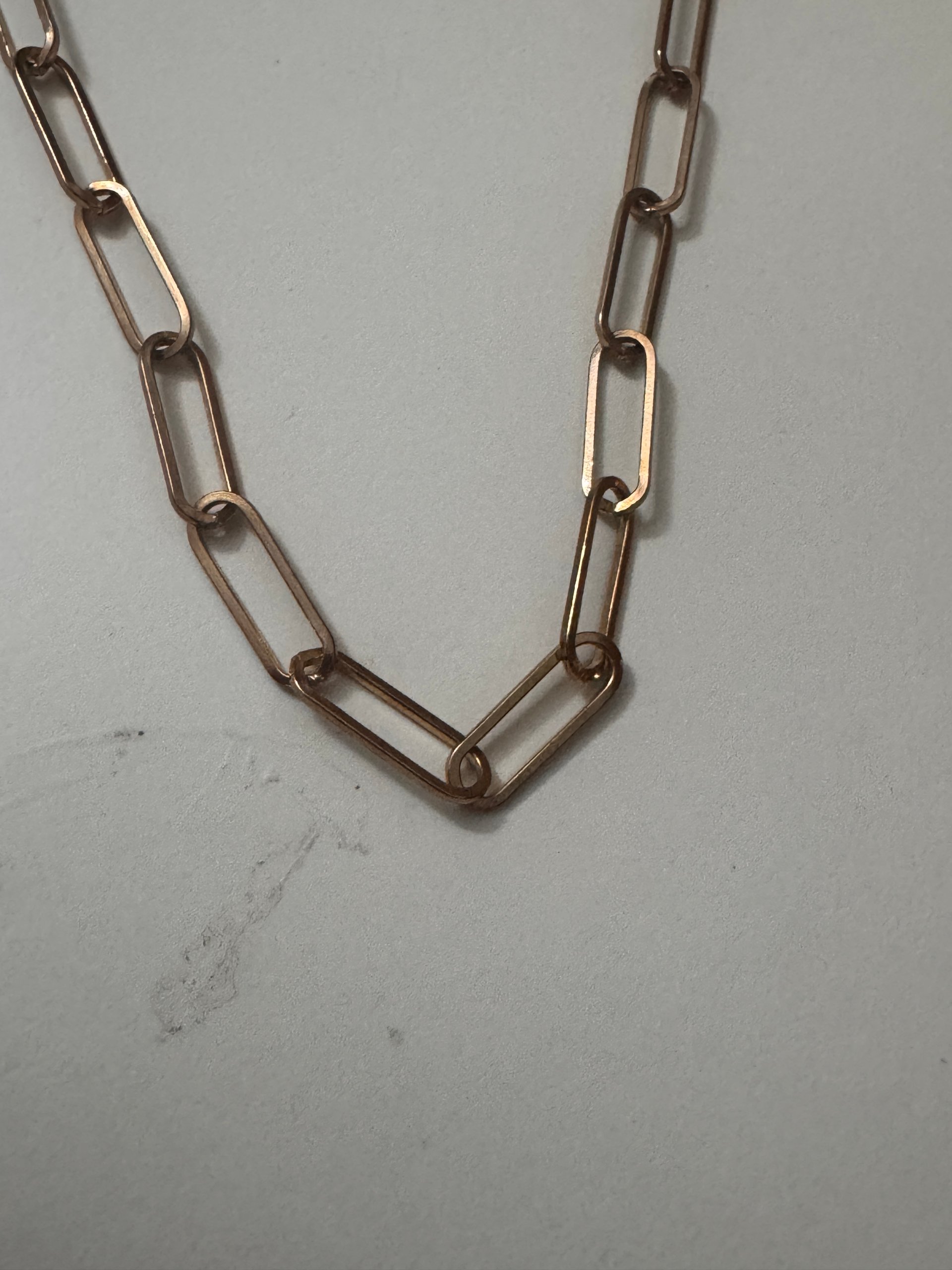 Gold-Tone Chain Link Necklace Unisex Jewel-Ja-8 image 3