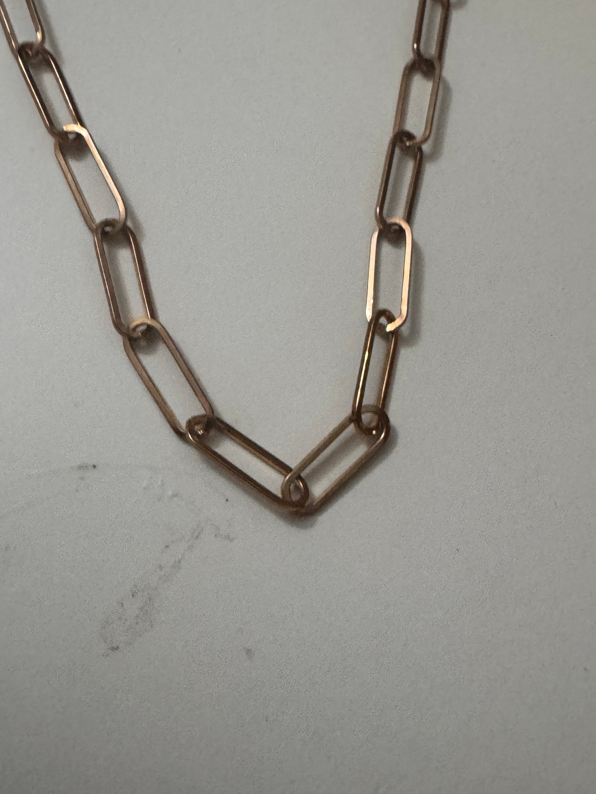 Gold-Tone Chain Link Necklace Unisex Jewel-Ja-8 image 4