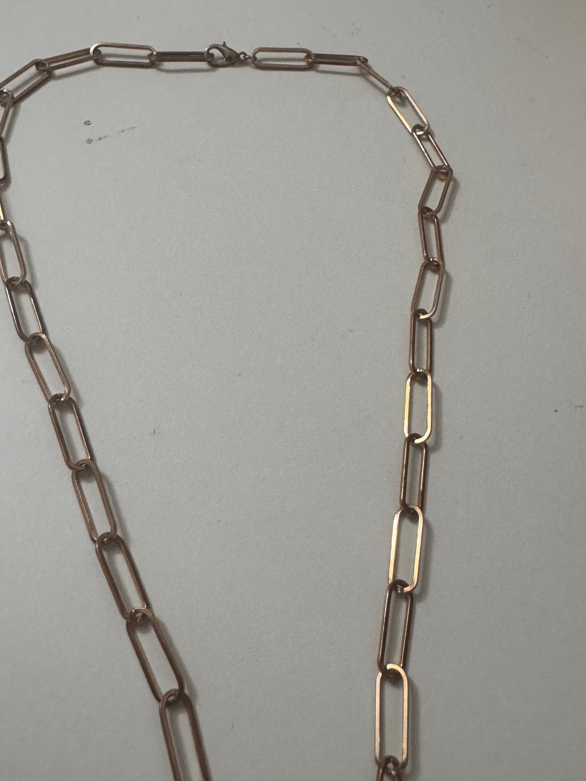 Gold-Tone Chain Link Necklace Unisex Jewel-Ja-8 image 5