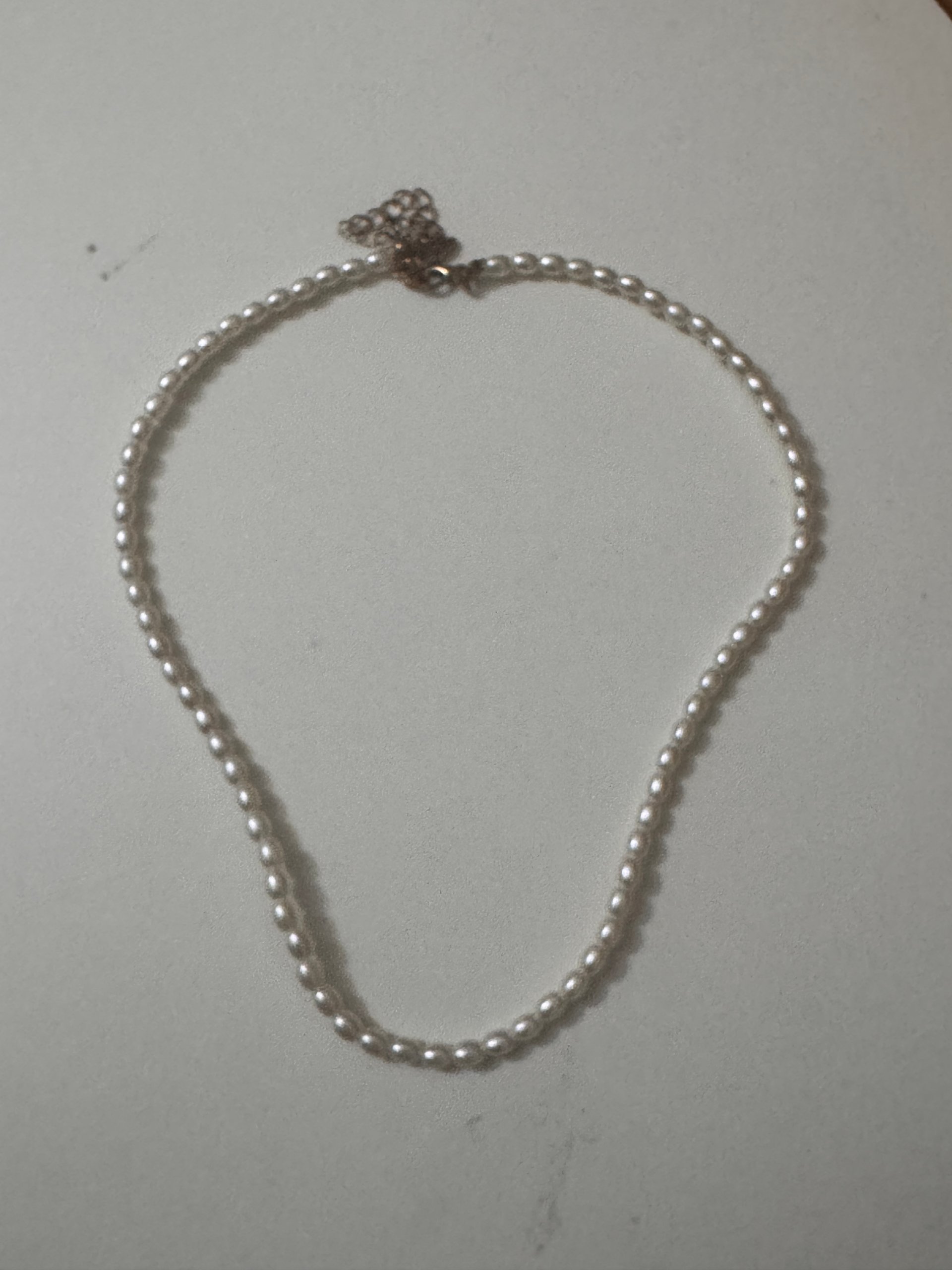 Pearl Bead Necklace White Adjustable Chain Unisex Jewel-Ja-8 image 2