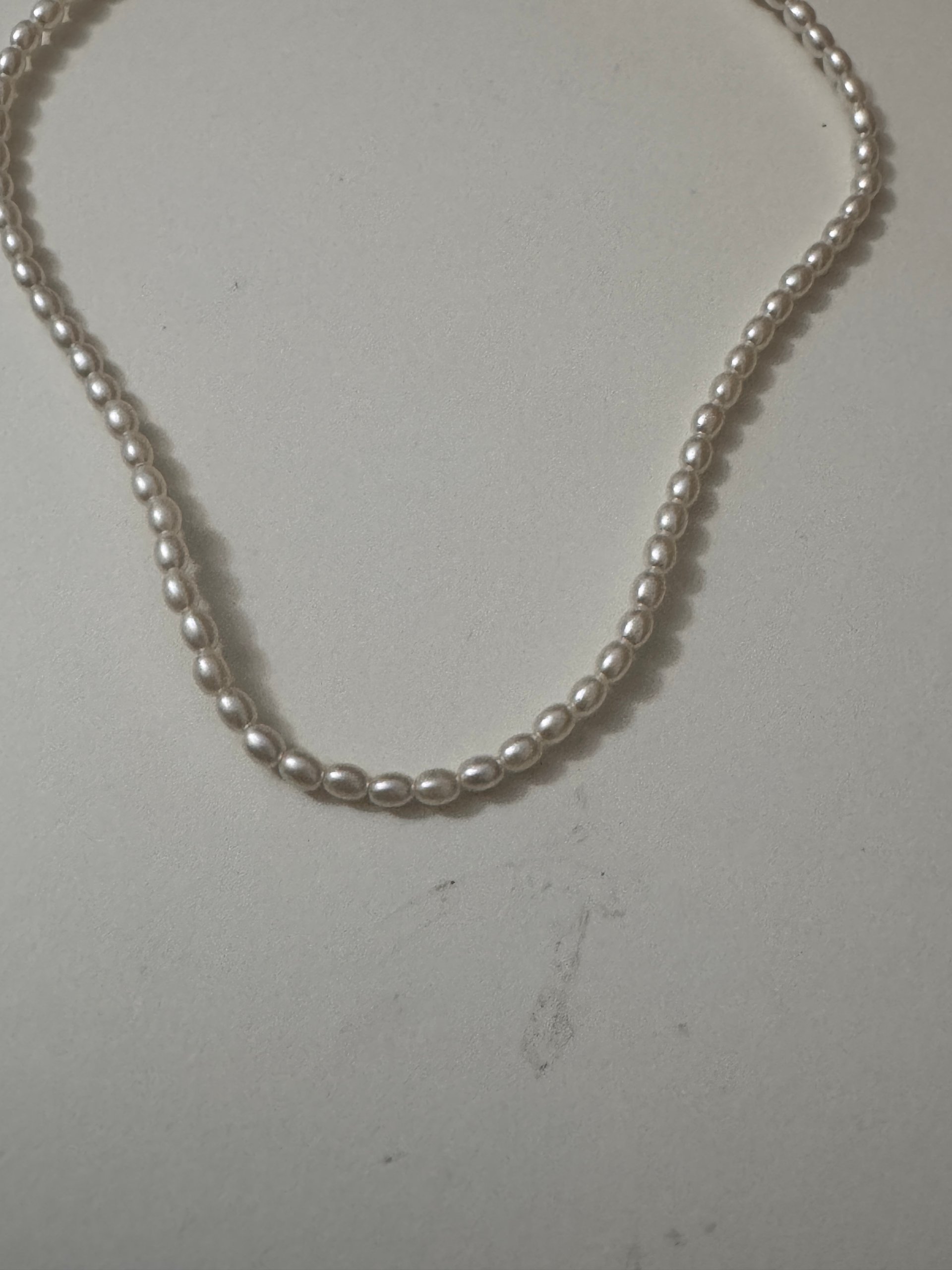 Pearl Bead Necklace White Adjustable Chain Unisex Jewel-Ja-8 image 3