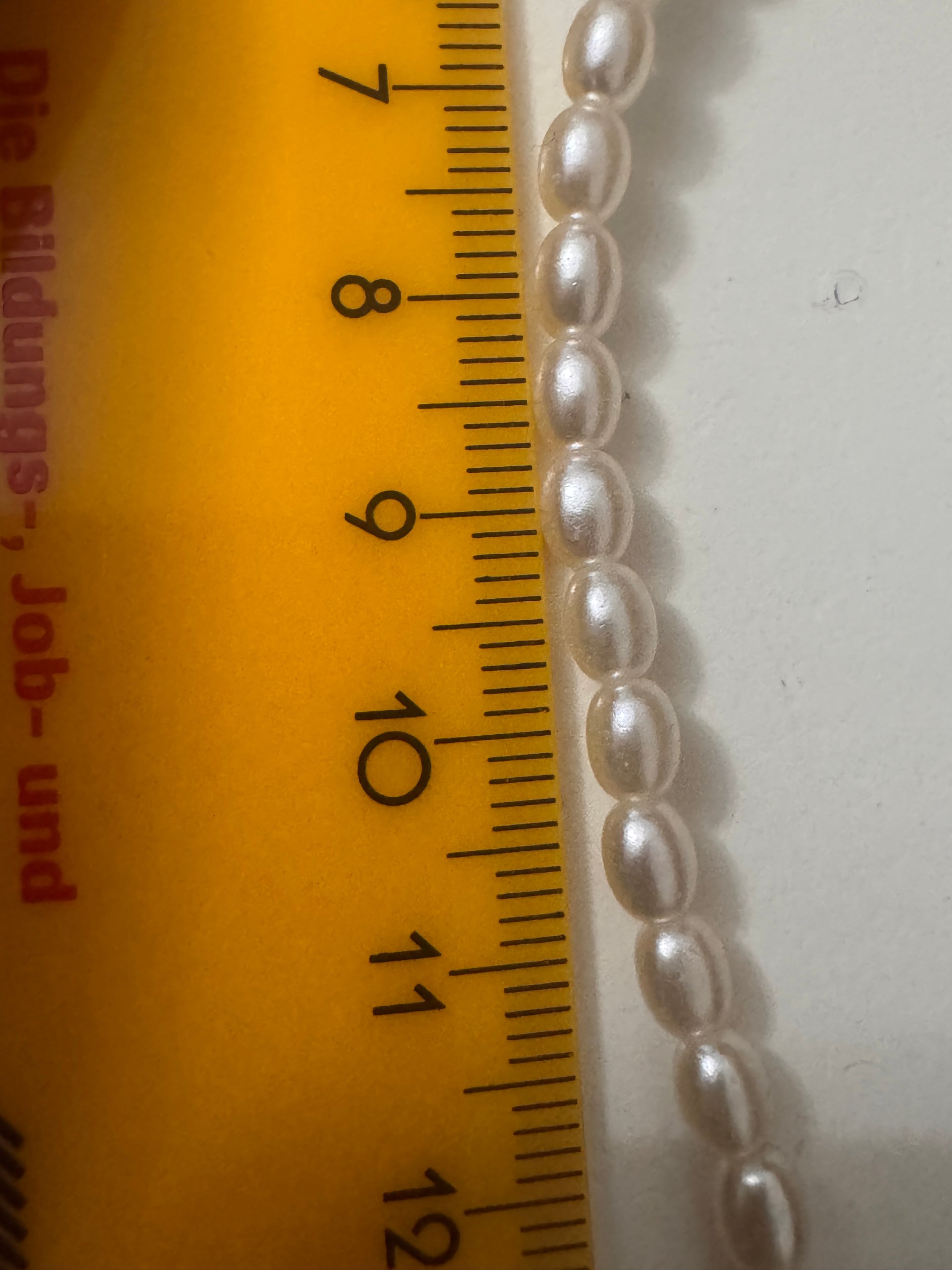 Pearl Bead Necklace White Adjustable Chain Unisex Jewel-Ja-8 image 6