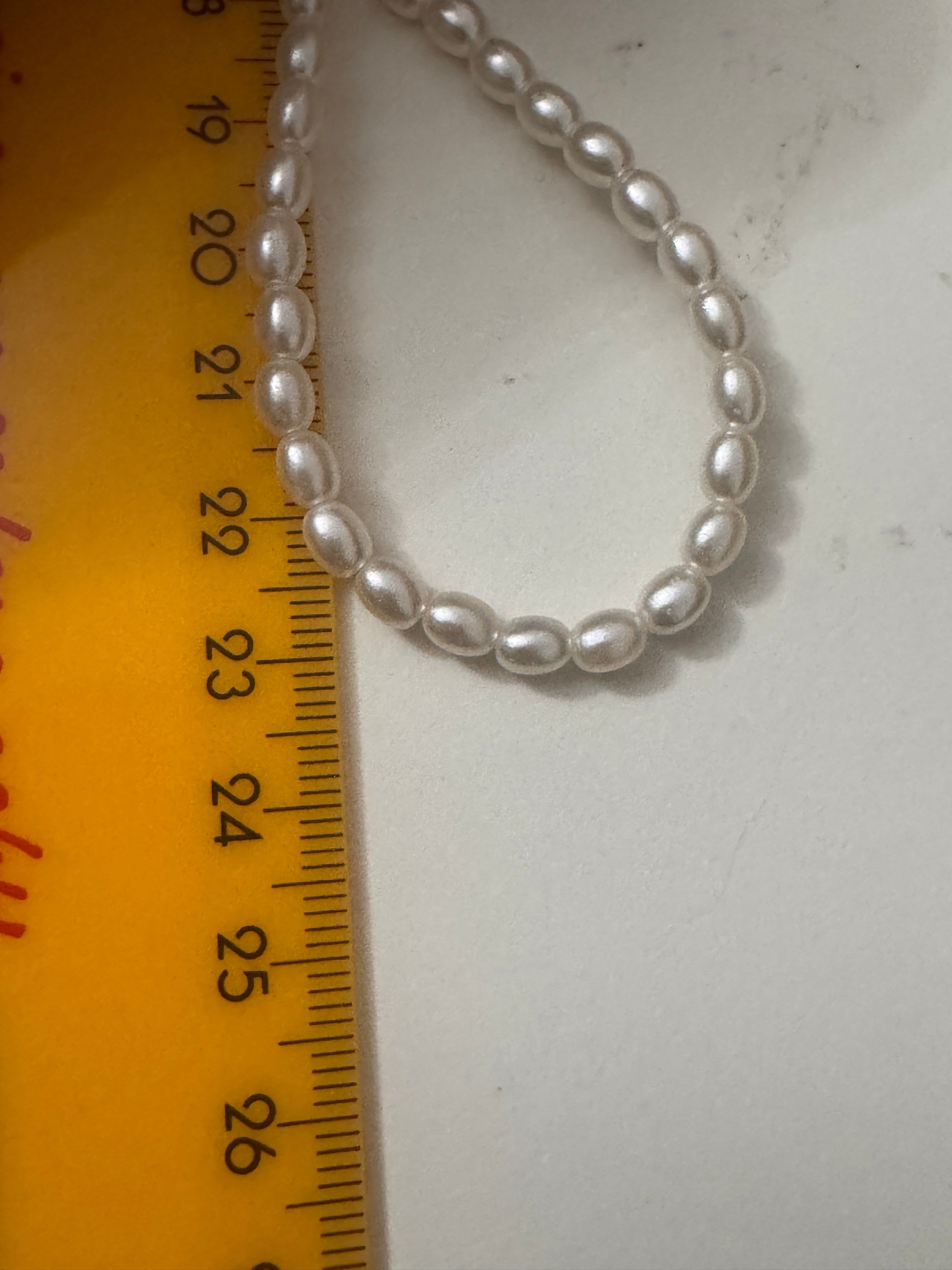 Pearl Bead Necklace White Adjustable Chain Unisex Jewel-Ja-8 image 7