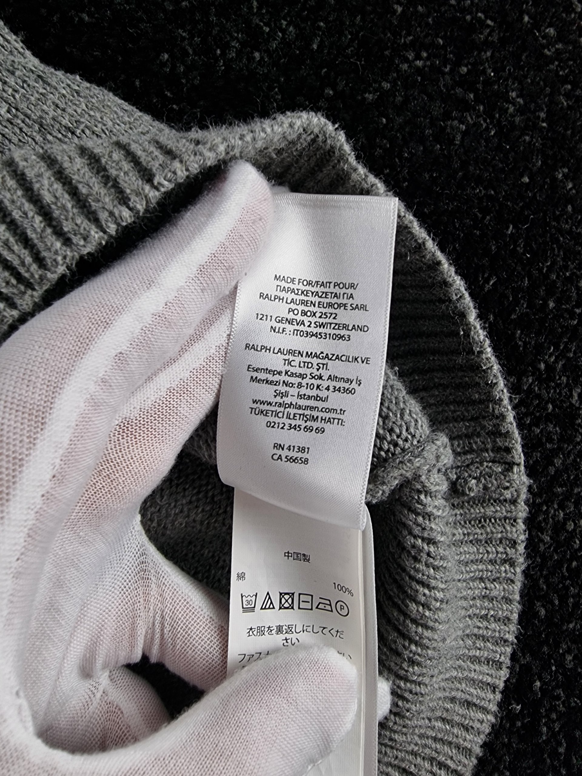 Sweater Half Zip Polo Ralph Lauren Men's L Grey image 9
