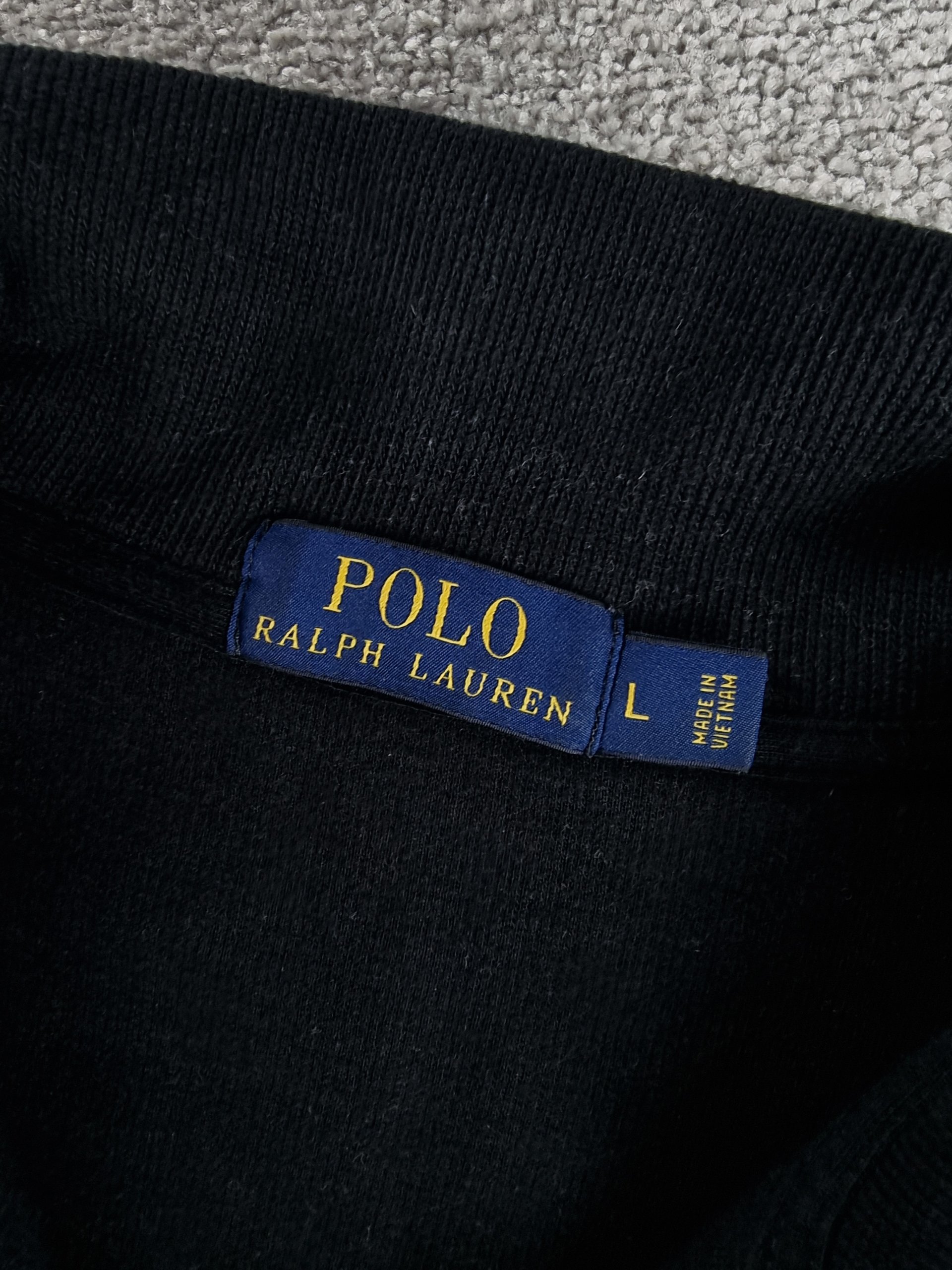 Sweater Half Zip Polo Ralph Lauren Men's L Black image 3