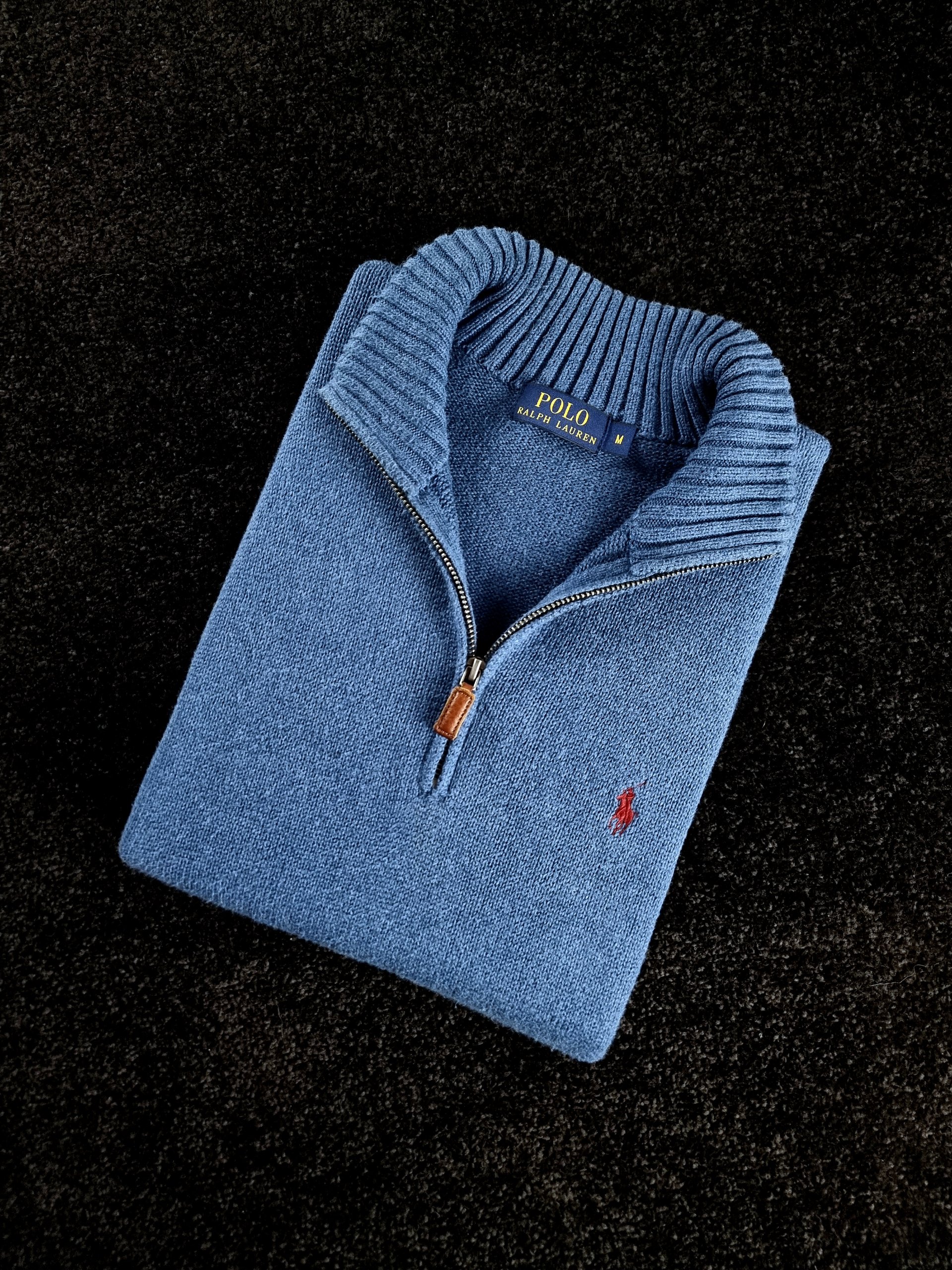 Sweater Half-Zip Polo Ralph Lauren Women's M Blue