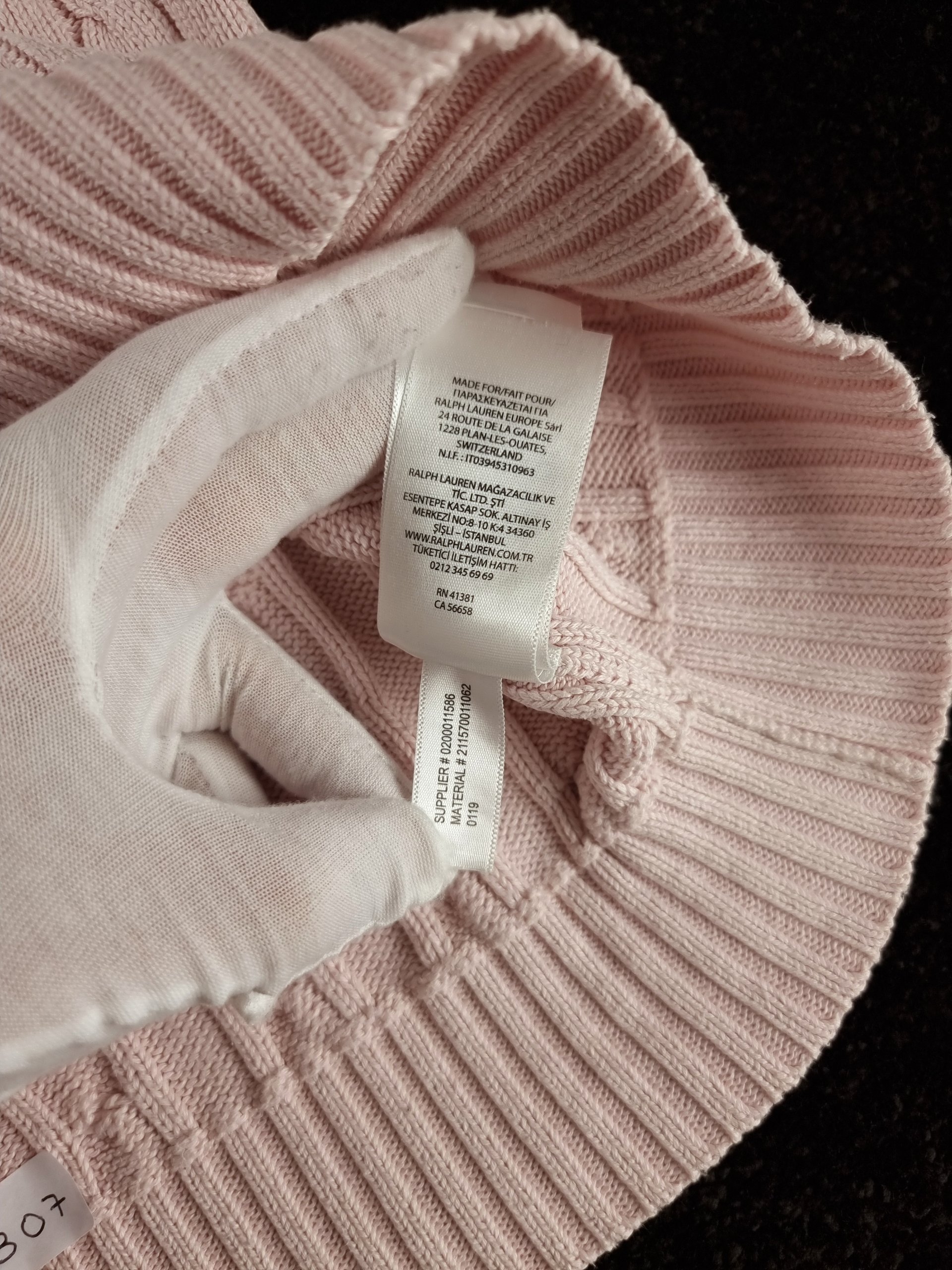 Sweater Cable Knit Polo Ralph Lauren Women's M Pink image 9