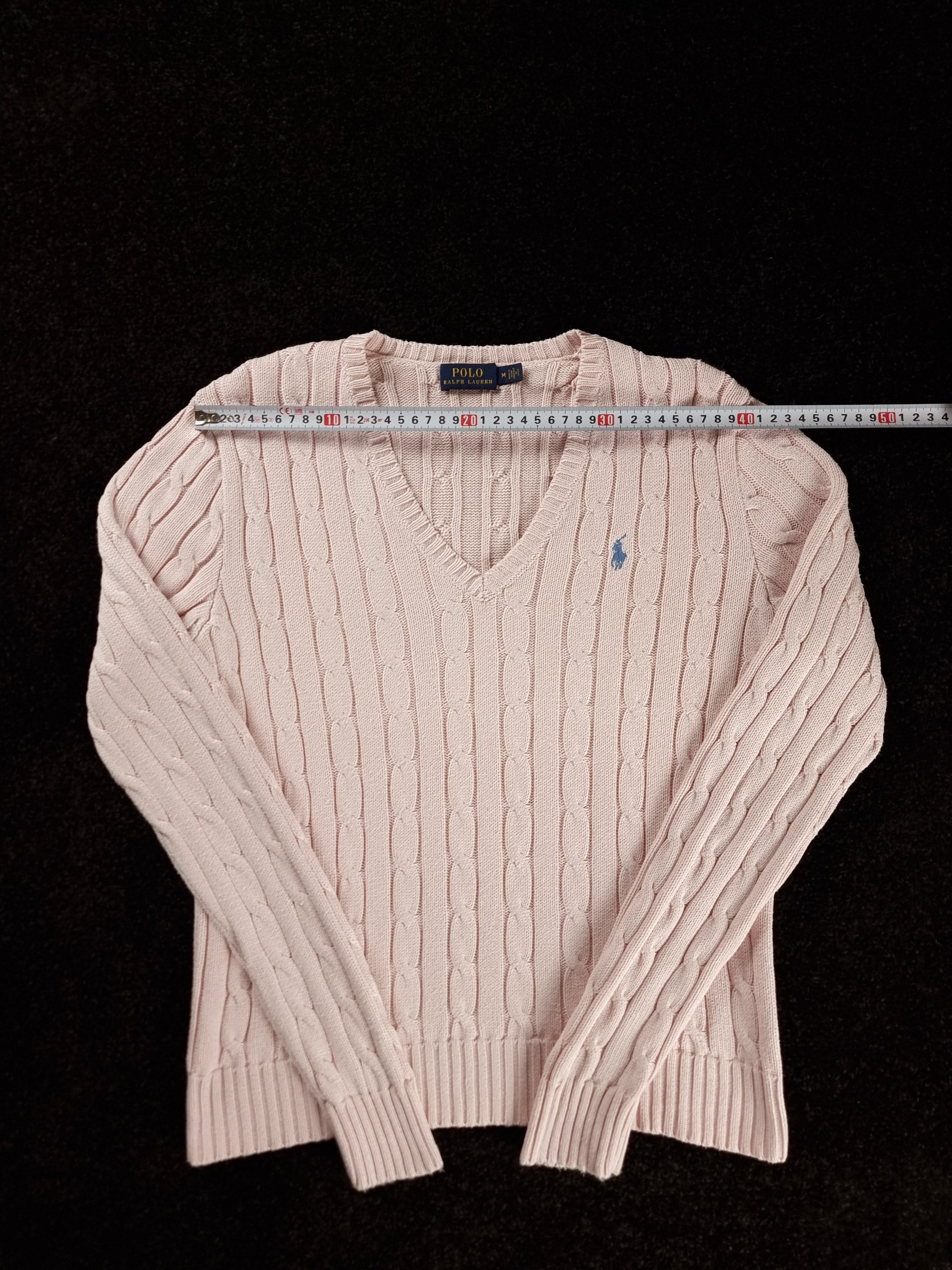 Sweater Cable Knit Polo Ralph Lauren Women's M Pink image 10