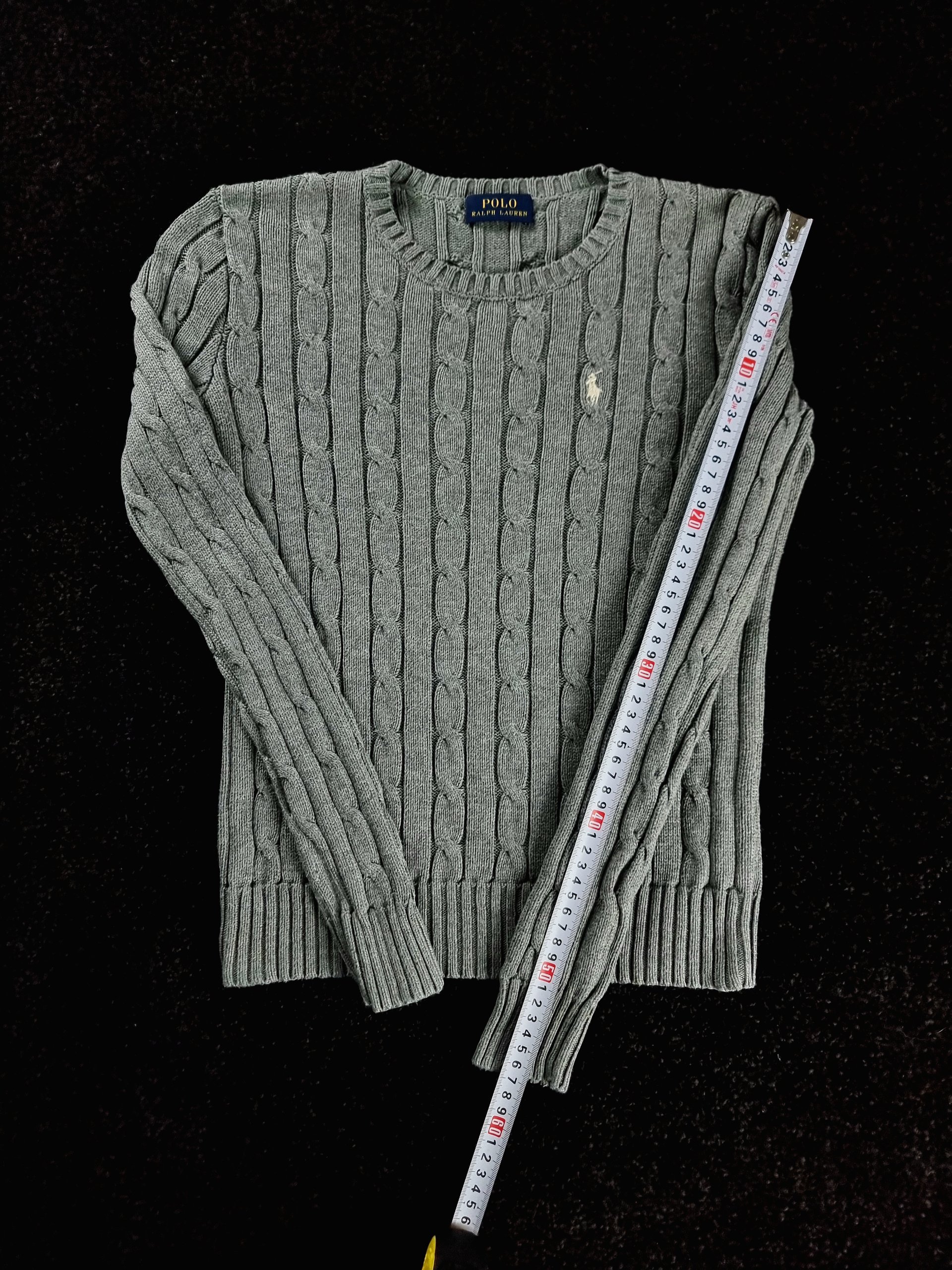 Sweater Cable Knit Polo Ralph Lauren Women's XS Grey image 10