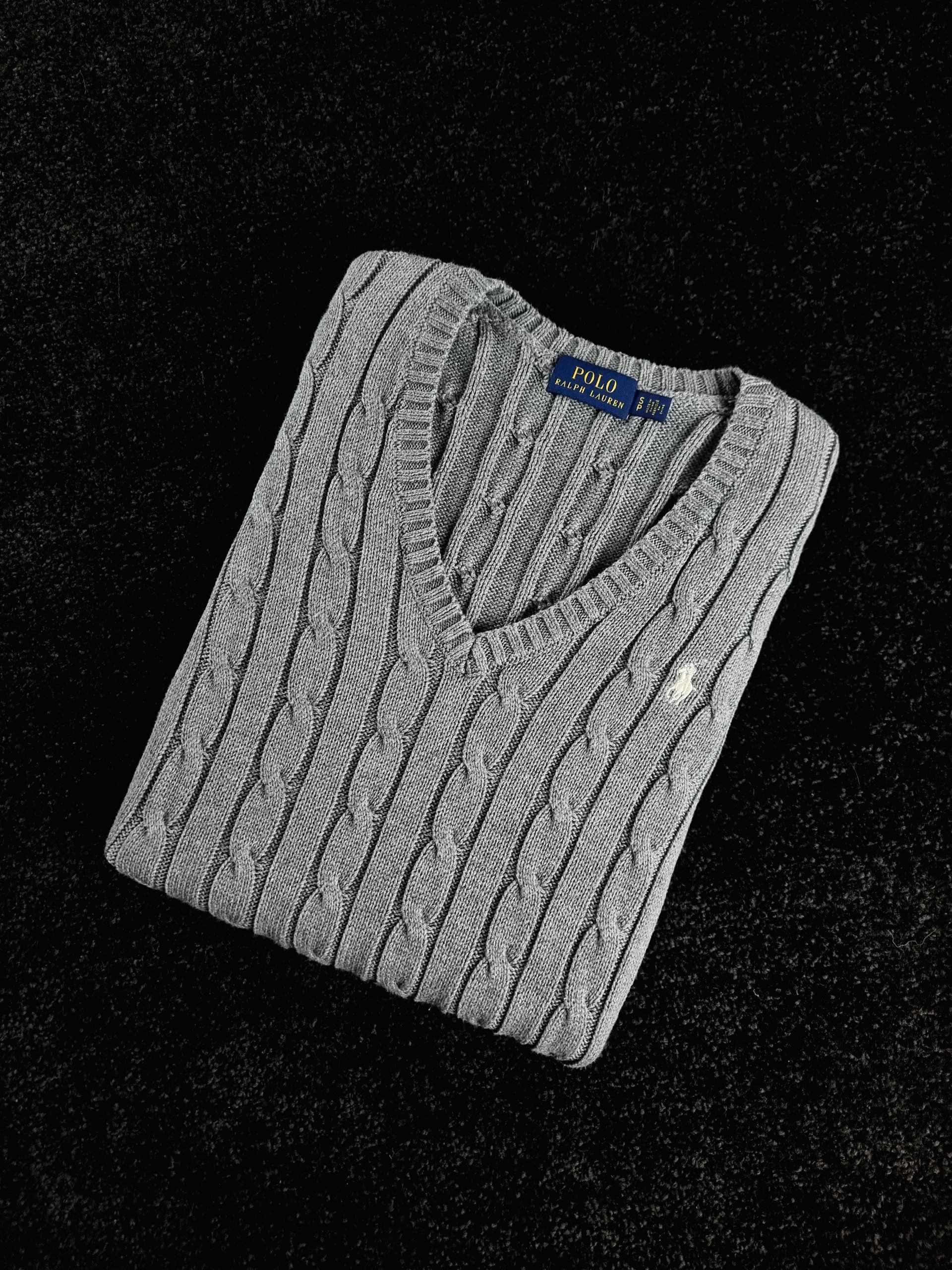 Sweater Cable Knit Polo Ralph Lauren Men S Grey