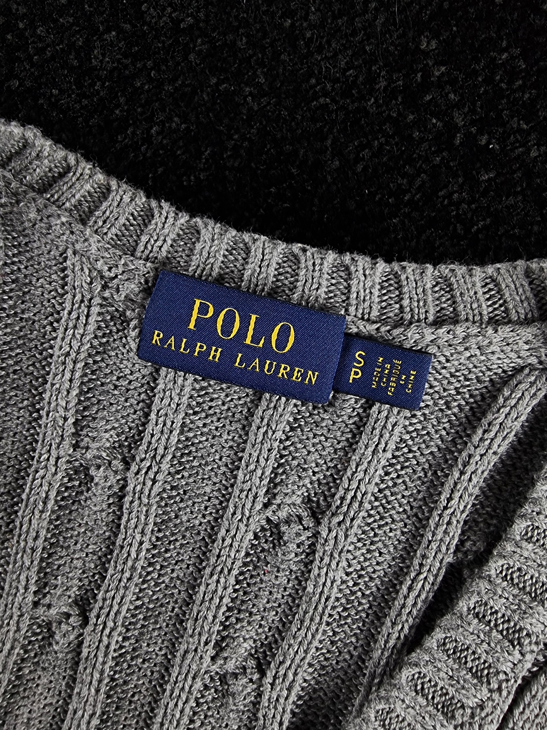 Sweater Cable Knit Polo Ralph Lauren Men S Grey image 3