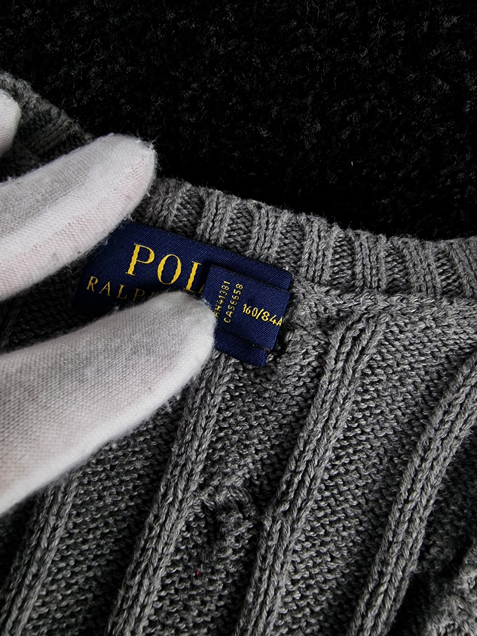 Sweater Cable Knit Polo Ralph Lauren Men S Grey image 4