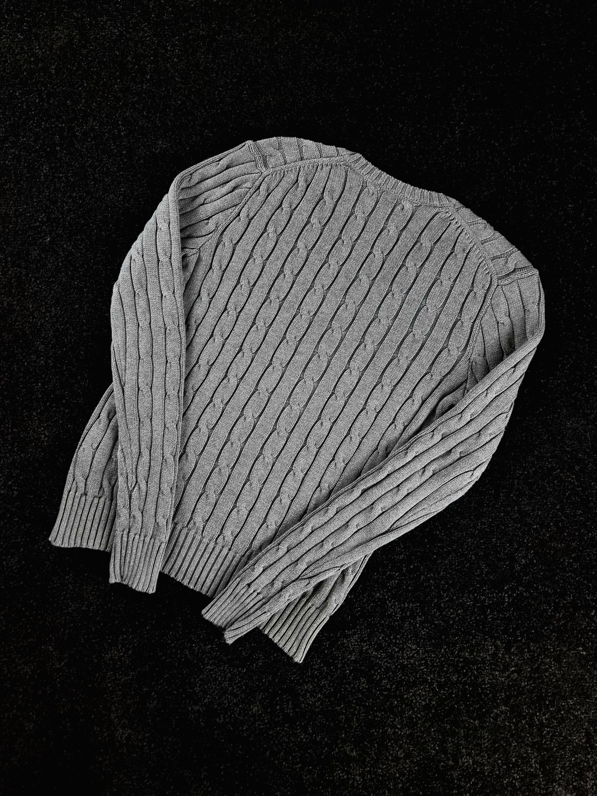 Sweater Cable Knit Polo Ralph Lauren Men S Grey image 6