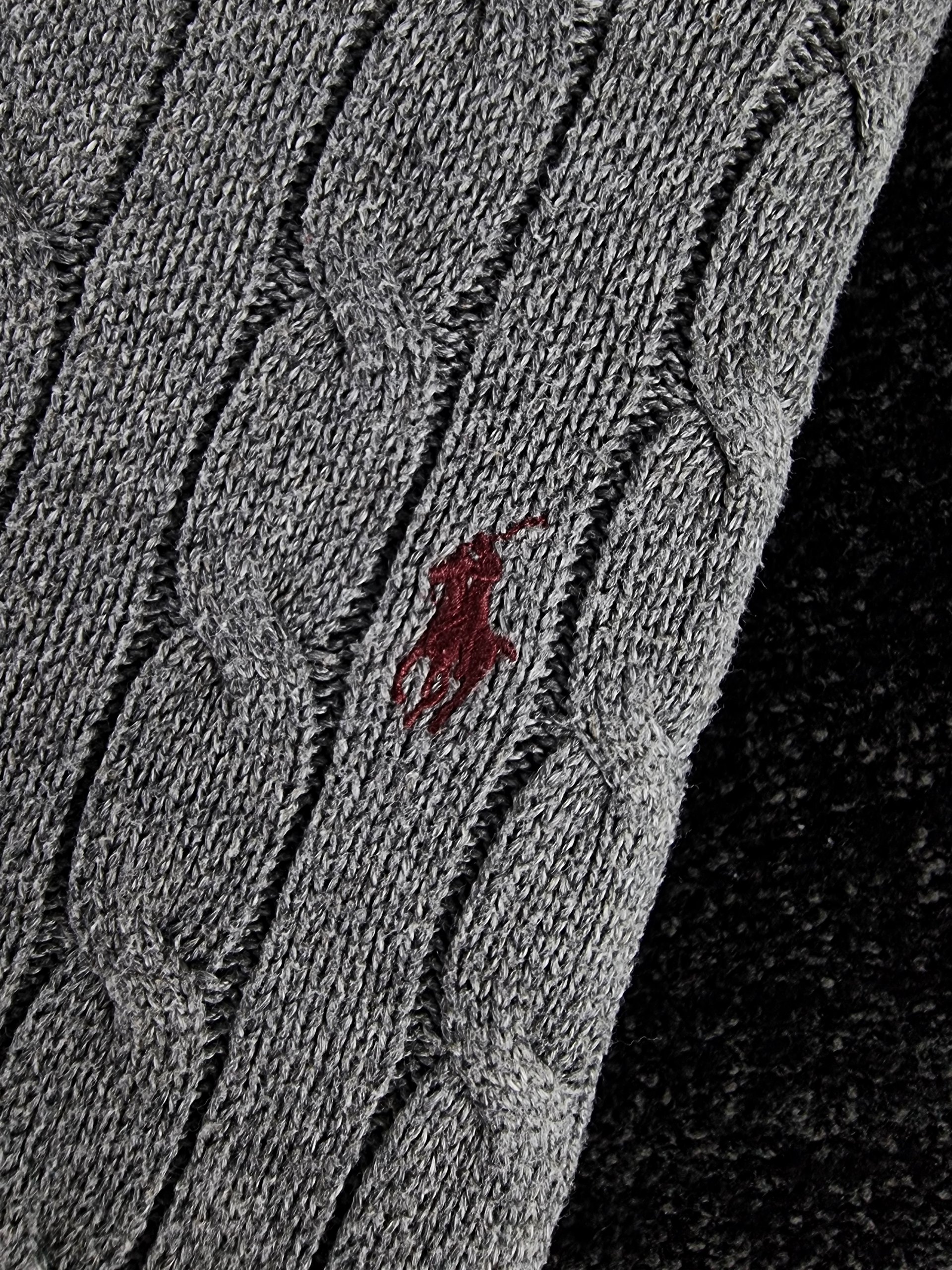 Sweater Cable Knit Polo Ralph Lauren Men S Grey image 5