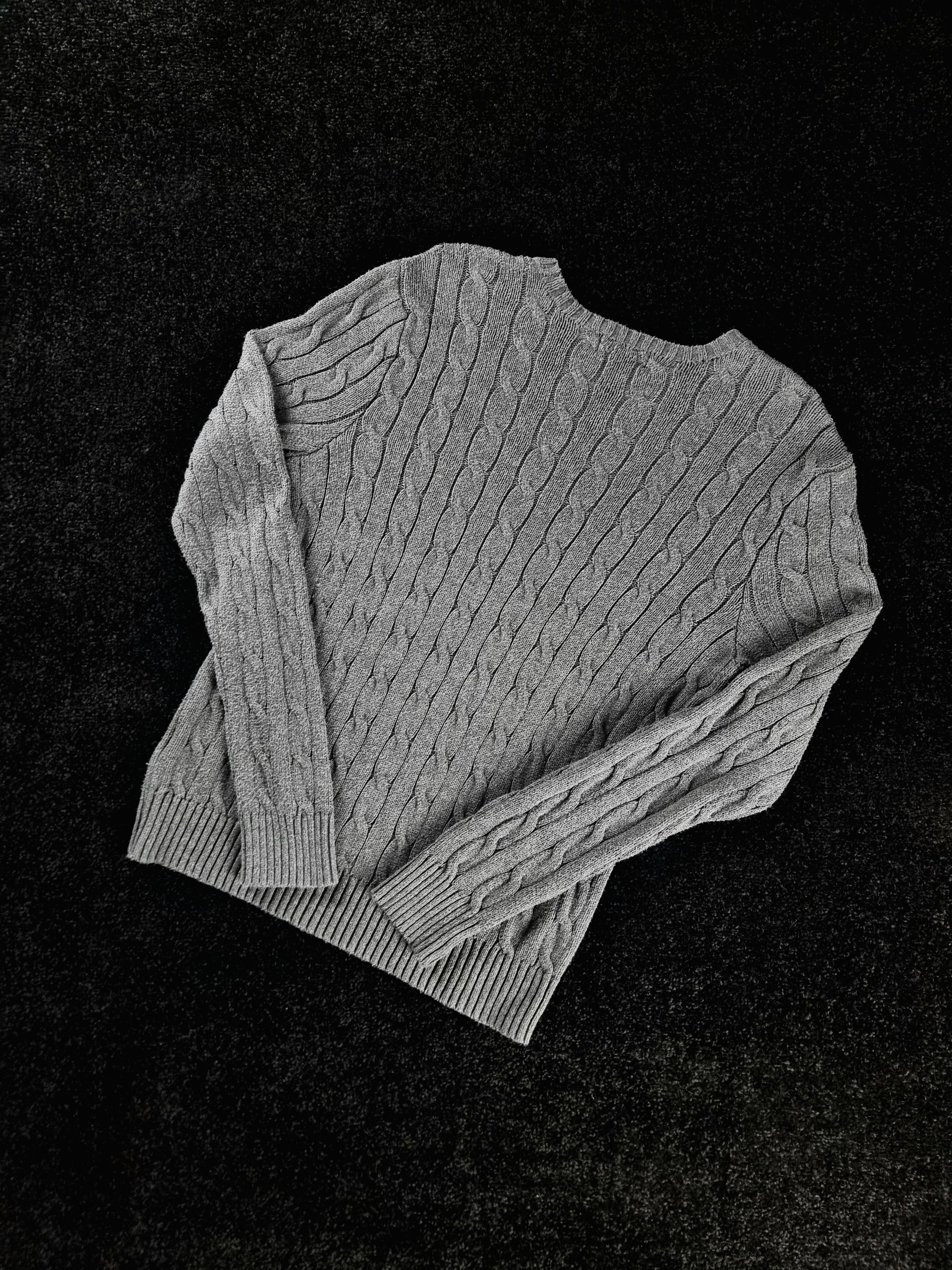 Sweater Cable Knit Polo Ralph Lauren Men S Grey image 6