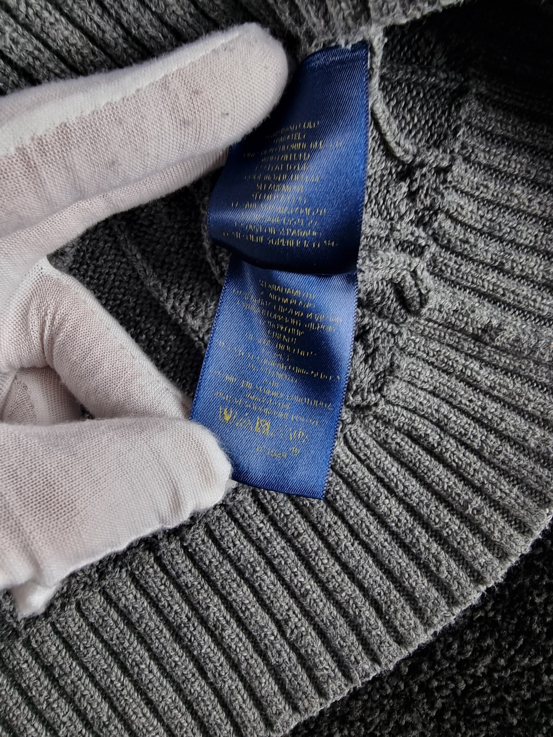 Sweater Cable Knit Polo Ralph Lauren Men S Grey image 8